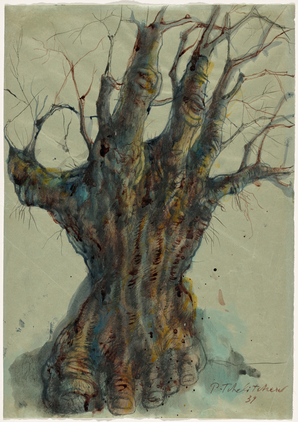 Pavel Tchelitchew. Tree into Hand and Foot (Study for Hide-and-Seek). 1939