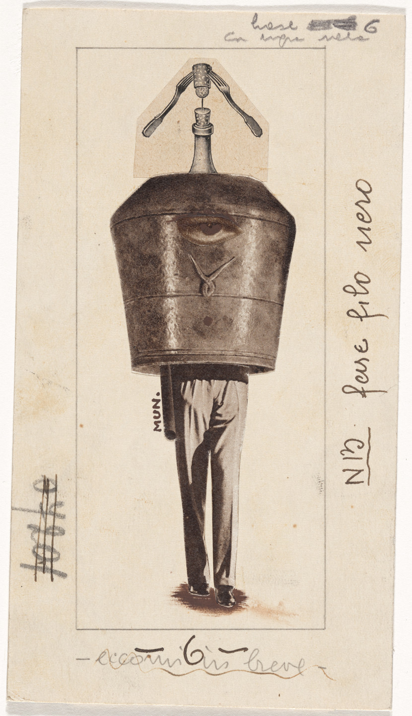 Bruno Munari. Here I Am Briefly (Eccomi in breve). Maquette for the journal L’ala d’Italia (The wing of Italy). c. 1938