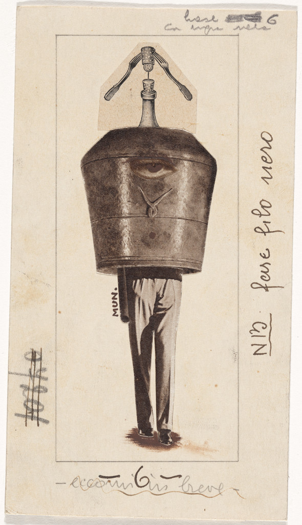 Here I Am Briefly (Eccomi in breve). Maquette for the journal L’ala d’Italia (The wing of Italy)