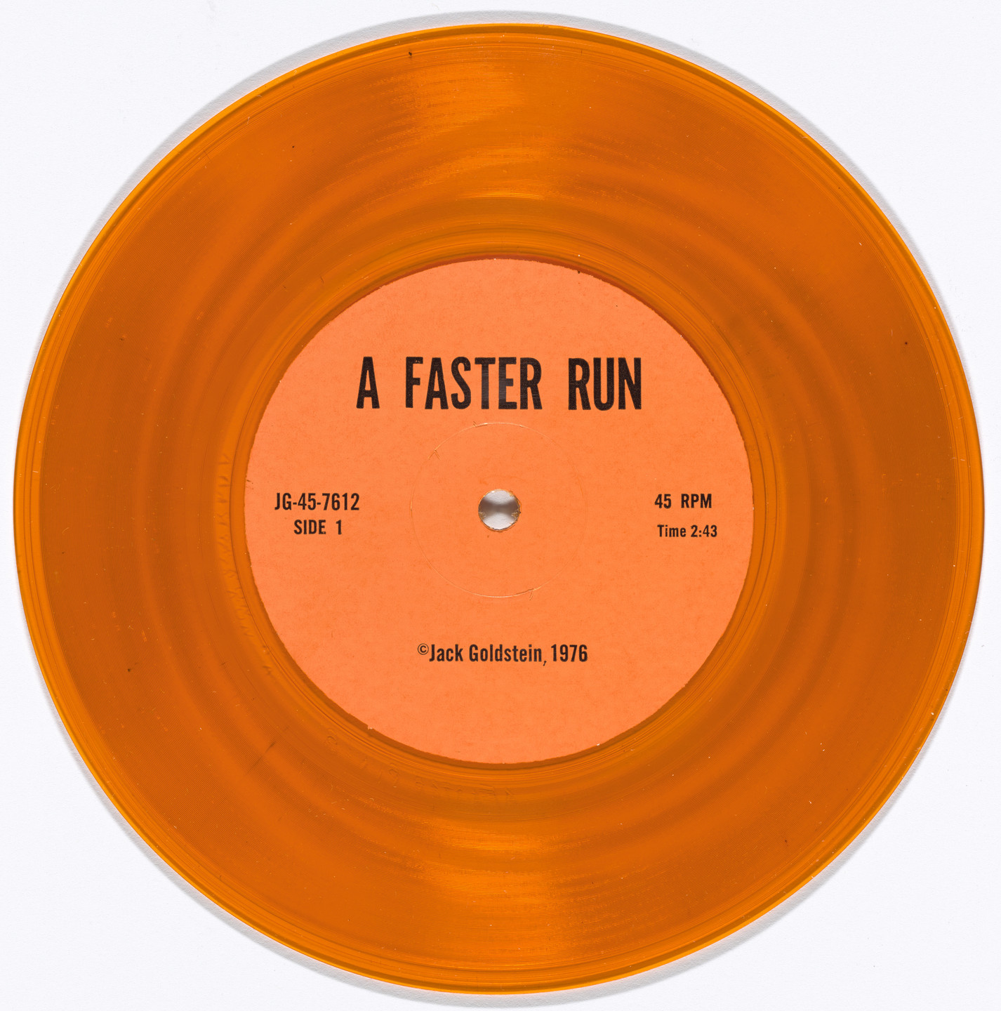 Jack Goldstein. A Suite of Nine 7-Inch Records with Sound