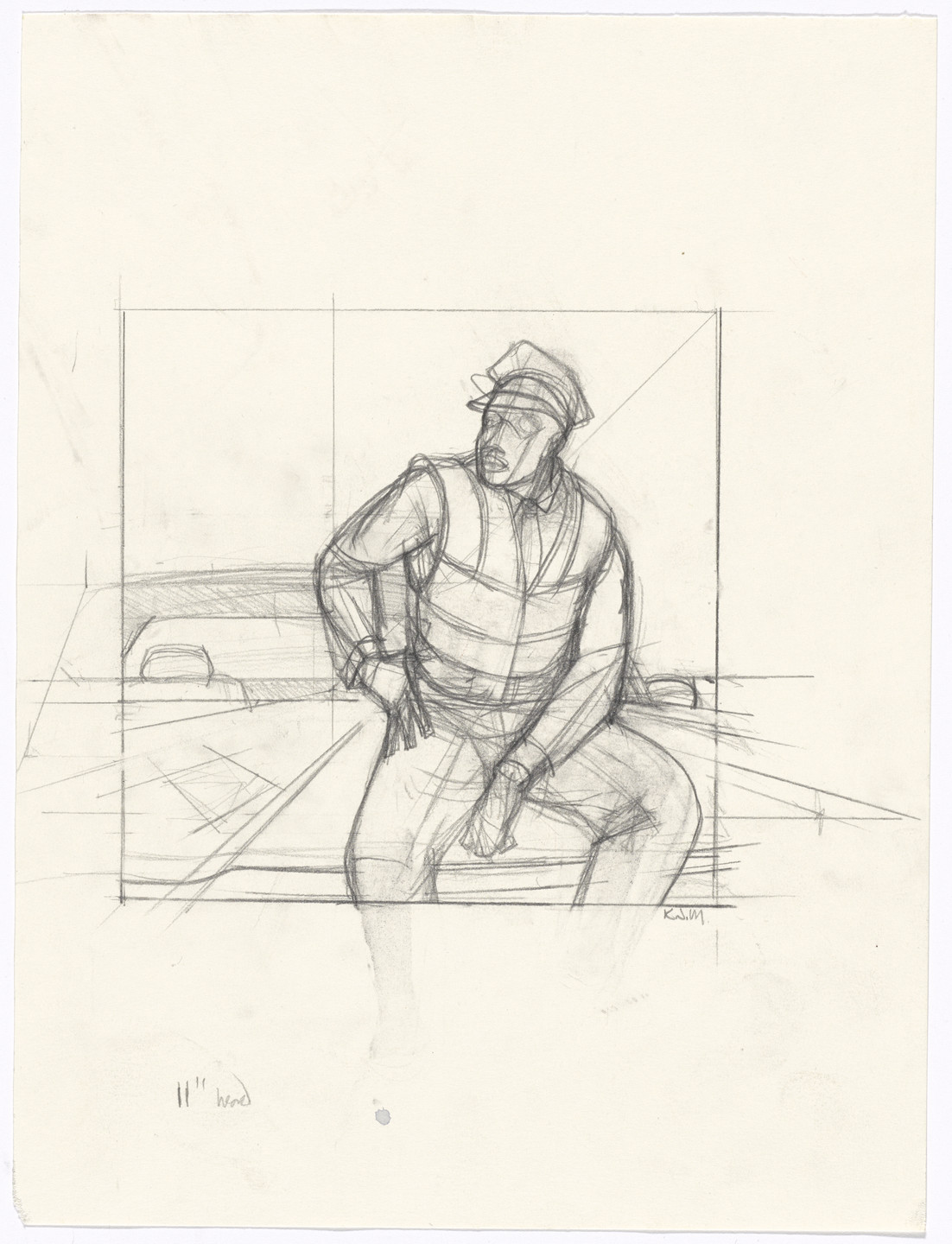 Kerry James Marshall. Untitled study for Untitled (policeman). c. 2015
