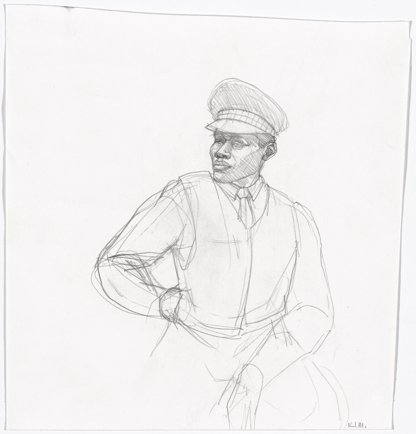 Kerry James Marshall. Untitled study for Untitled (policeman). c. 2015