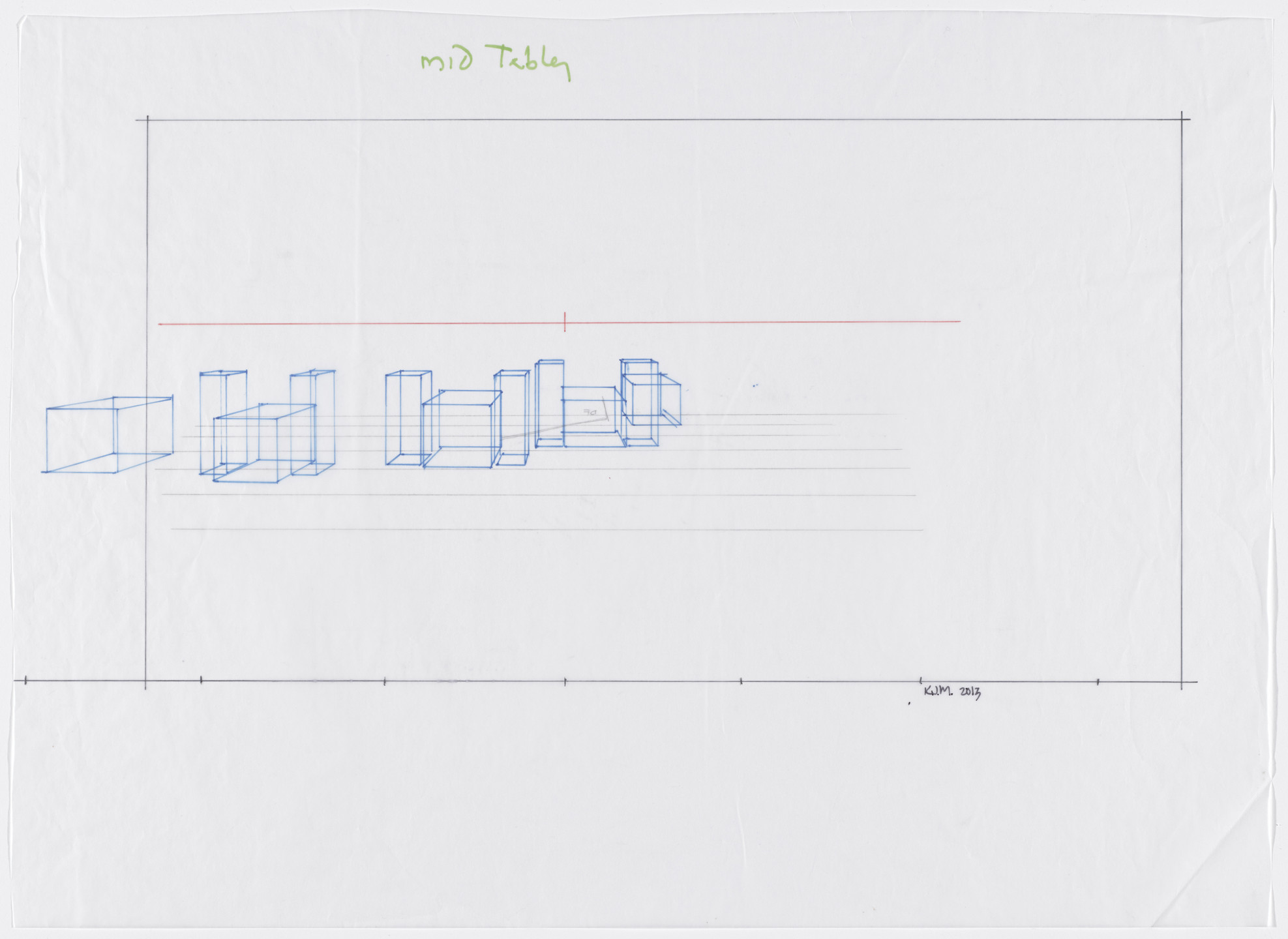 Kerry James Marshall. Mid Tables. Study for Untitled (Club Scene). 2013
