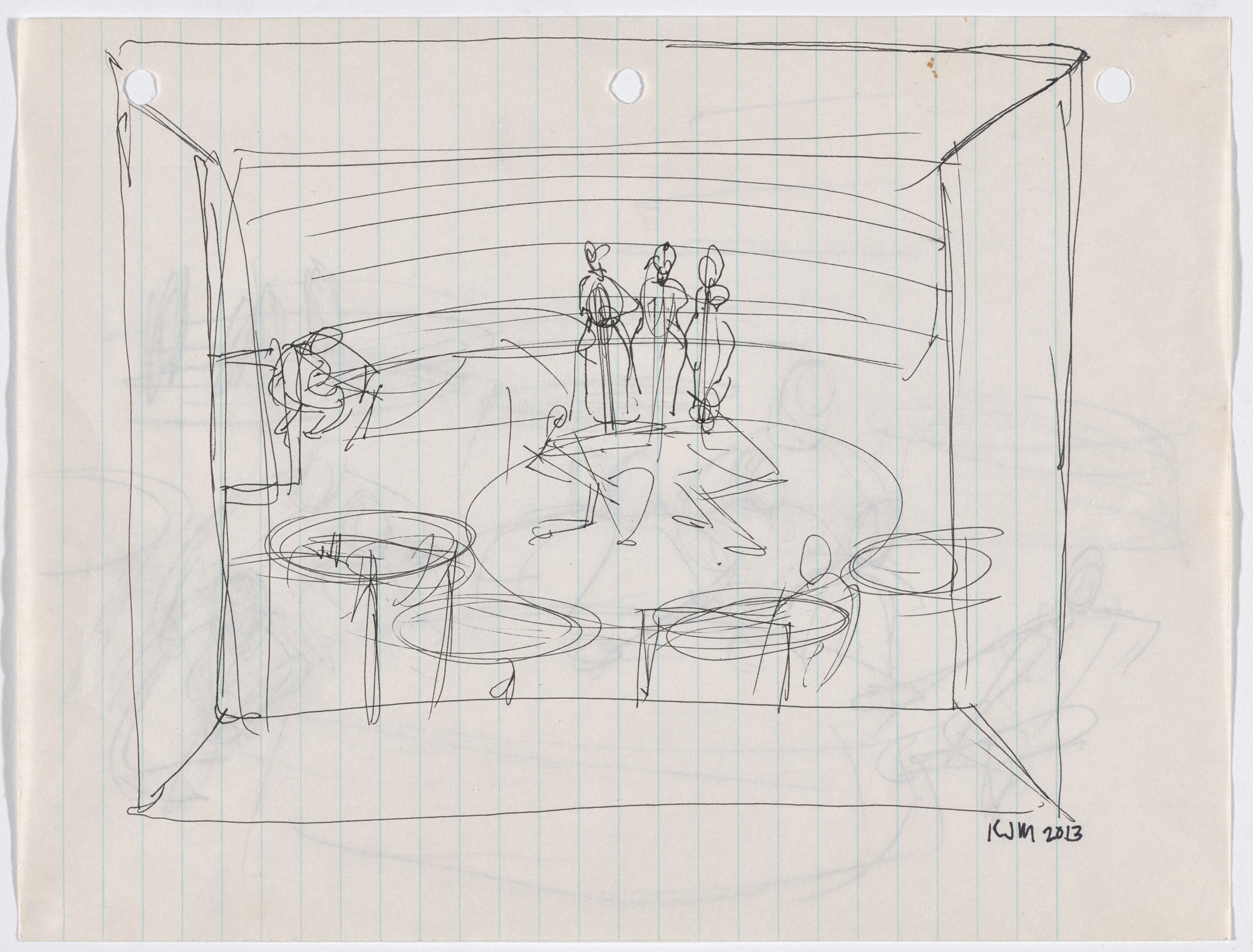 Kerry James Marshall. Untitled study for Untitled (Club Scene). 2013 | MoMA