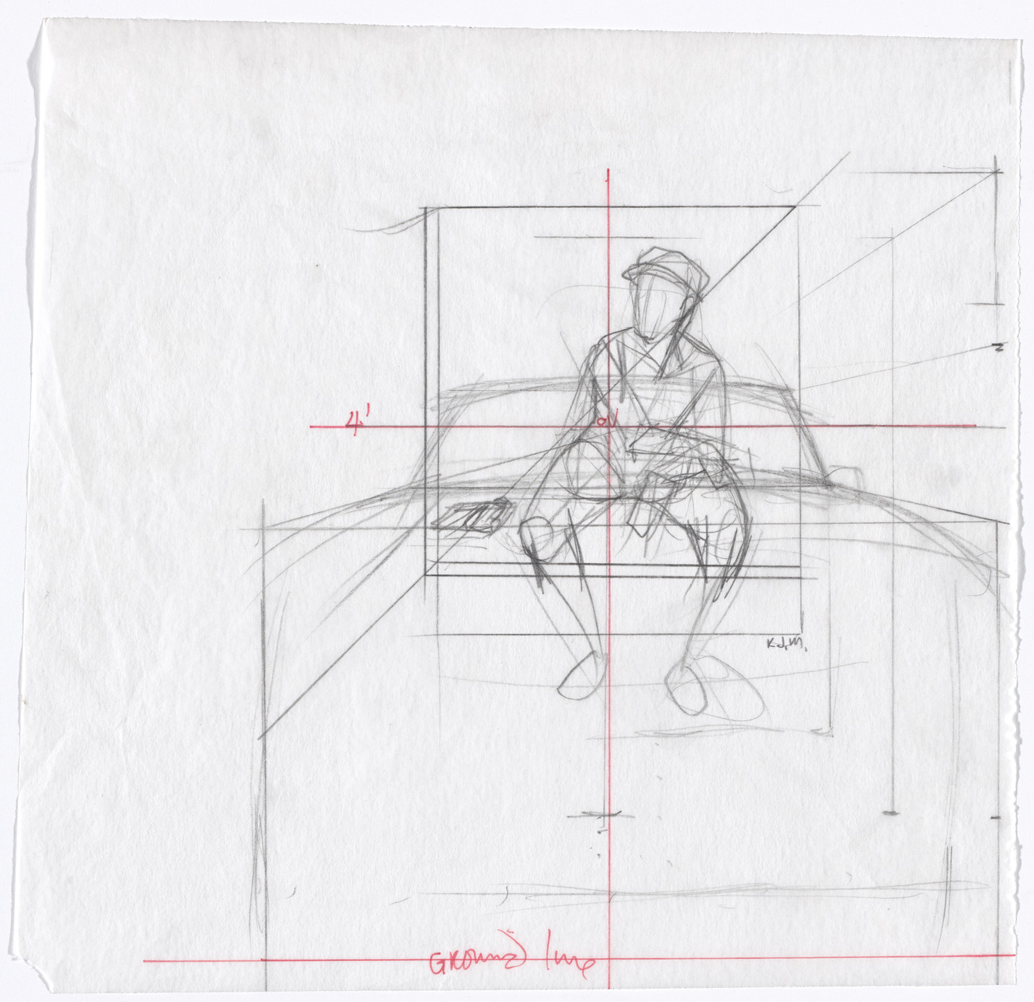 Kerry James Marshall. Untitled study for Untitled (policeman). c. 2015