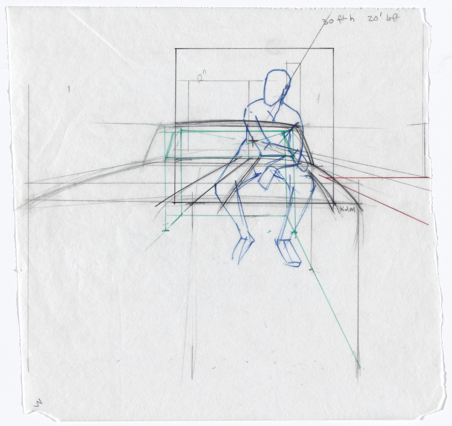 Kerry James Marshall. Untitled study for Untitled (policeman)). c. 2015