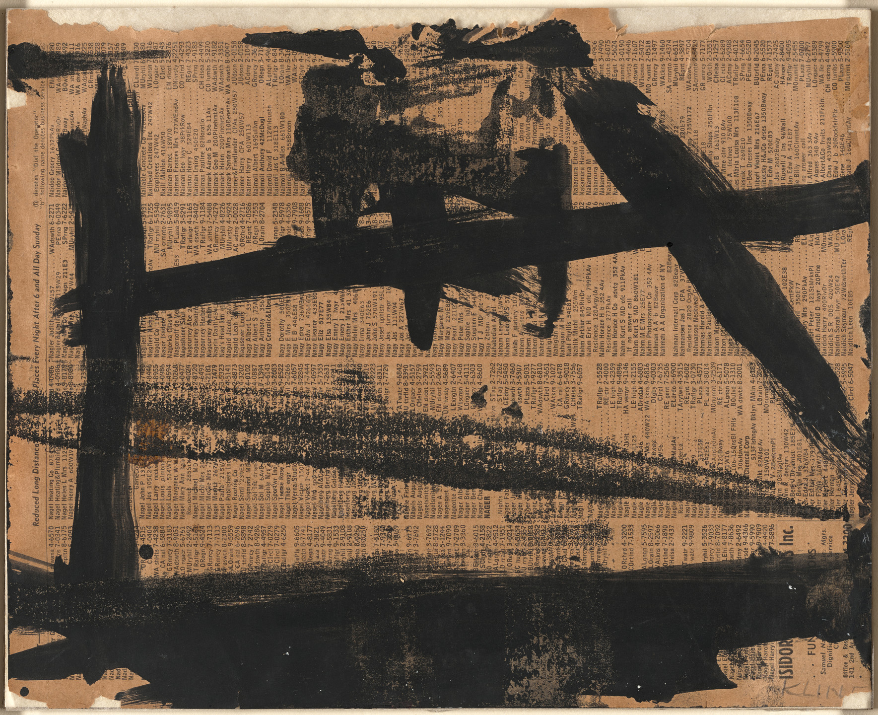 Franz Kline. Drawing related to Painting No. 2. 1954