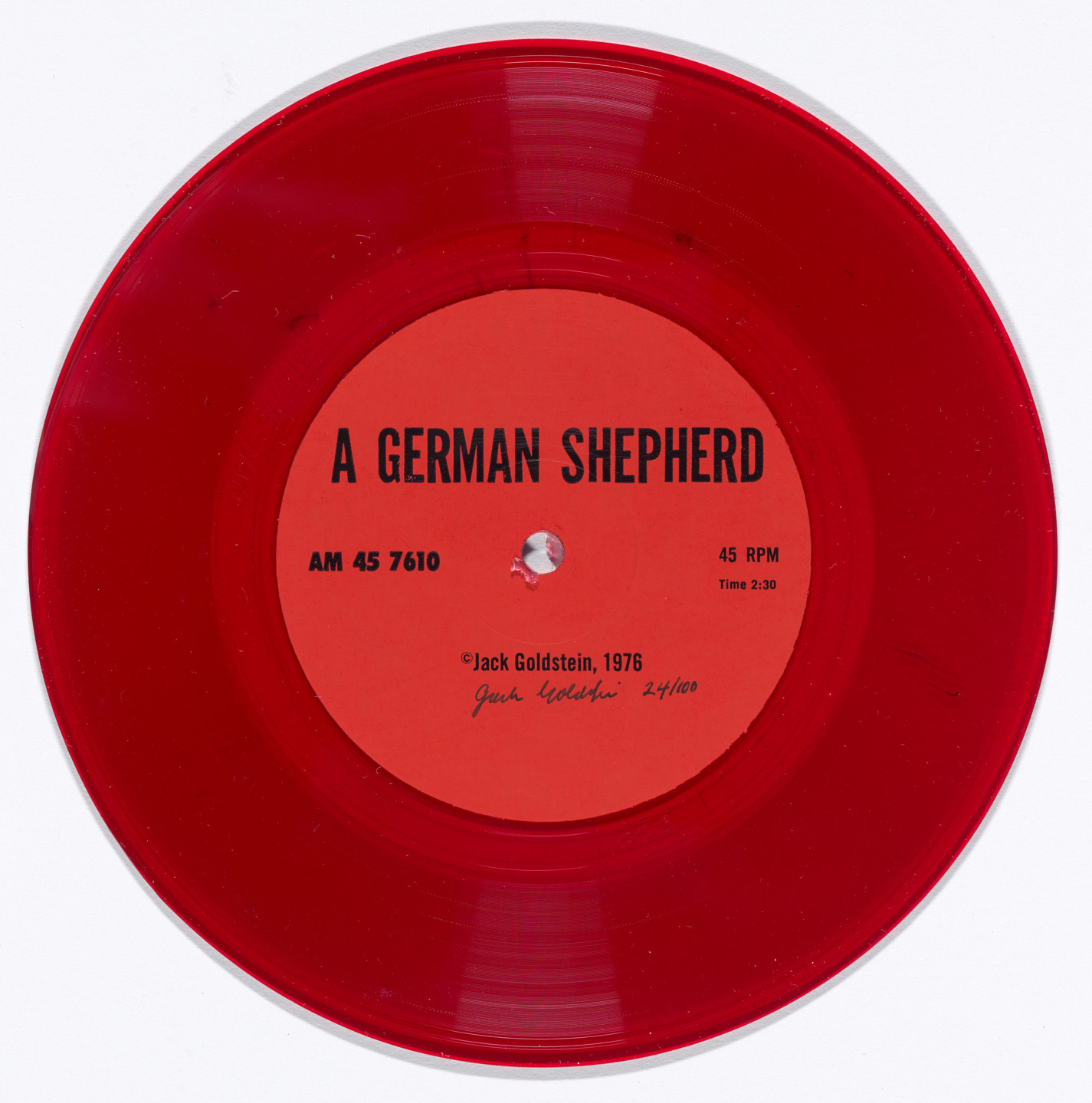 Jack Goldstein. A Suite of Nine 7-Inch Records with Sound Effects. 1976