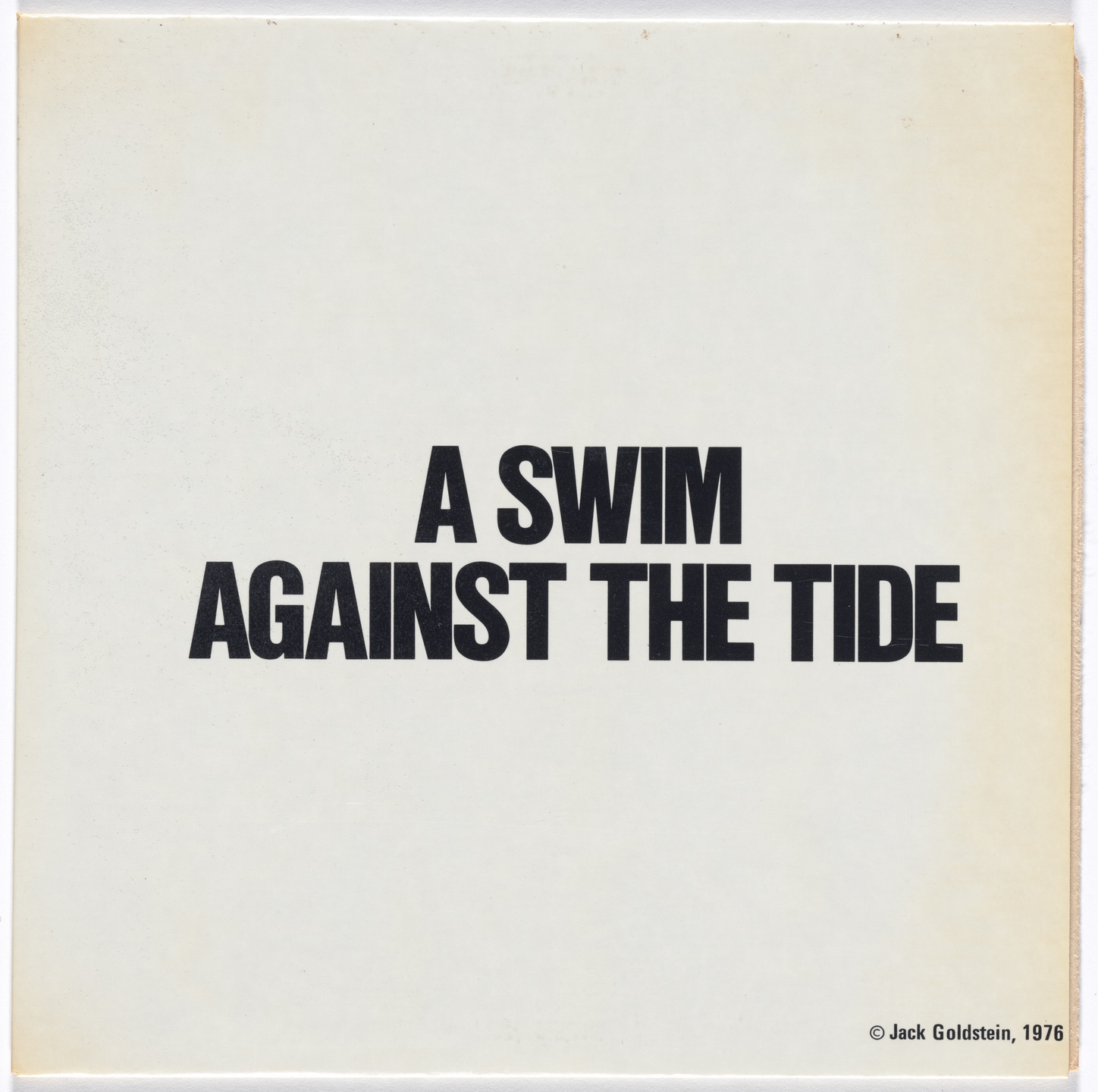 Jack Goldstein. A Suite of Nine 7-Inch Records with Sound Effects. 1976