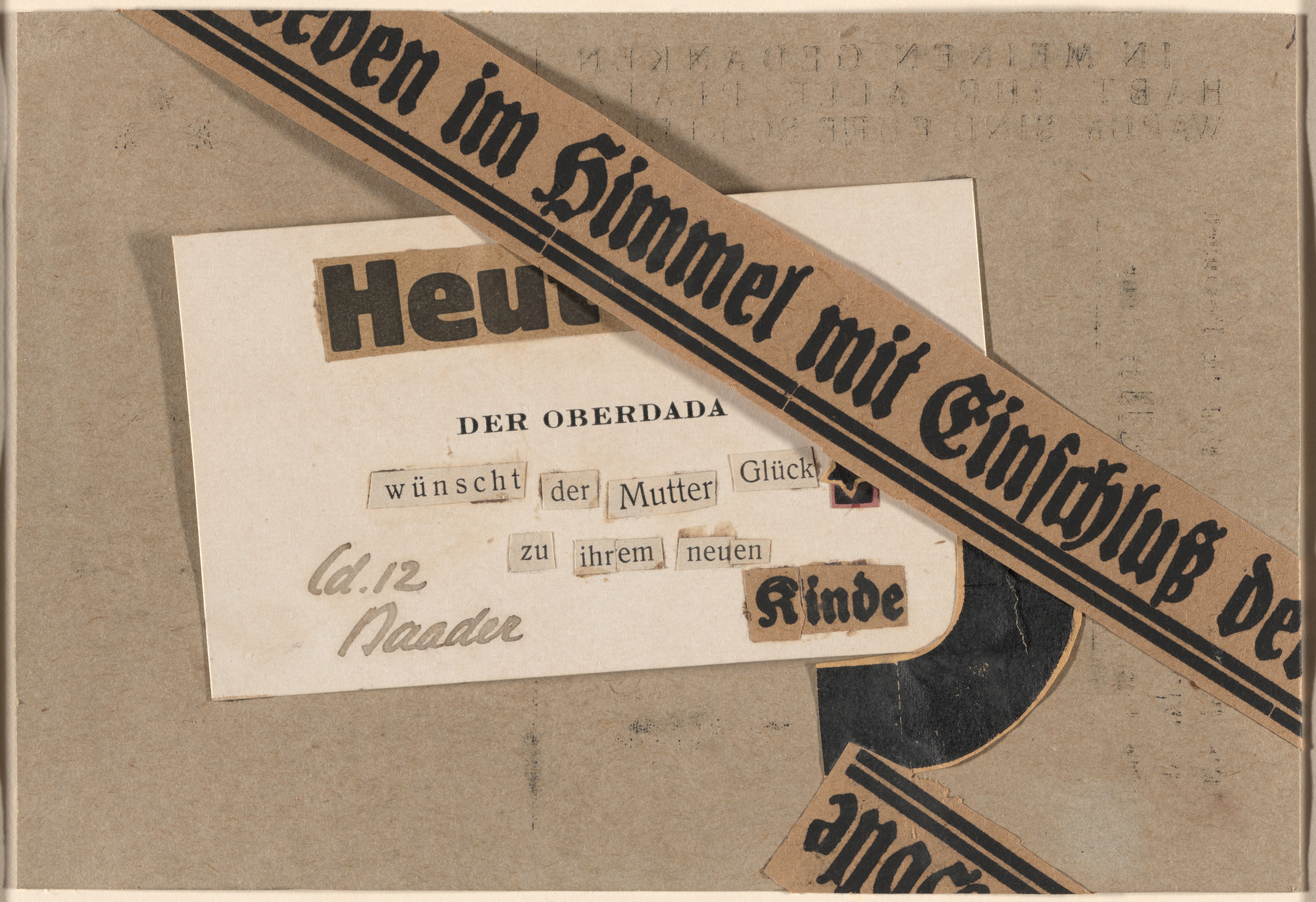 Johannes Baader. Untitled (The Mother [Der Mutter]). 1921