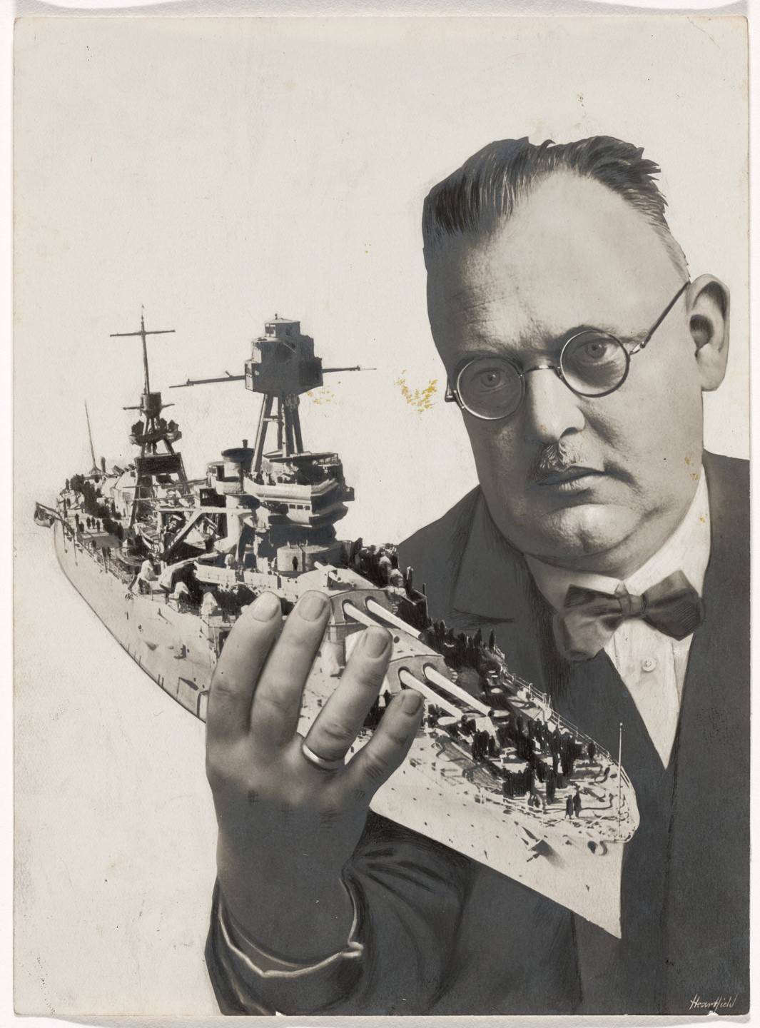John Heartfield (Helmut Herzfeld). Maquette for covers of the journal Die Rote Fahne (The red flag), vol. 11, no. 201, and the brochure Hurra! Der Panzerkreuzer A ist da! (Hooray! The battle cruiser A has arrived!). 1928