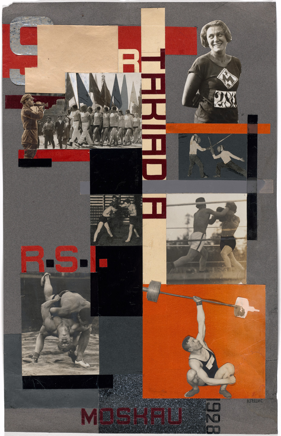 Gustav Klutsis. Promotional design for Spartakiada sports event, Moscow. 1928