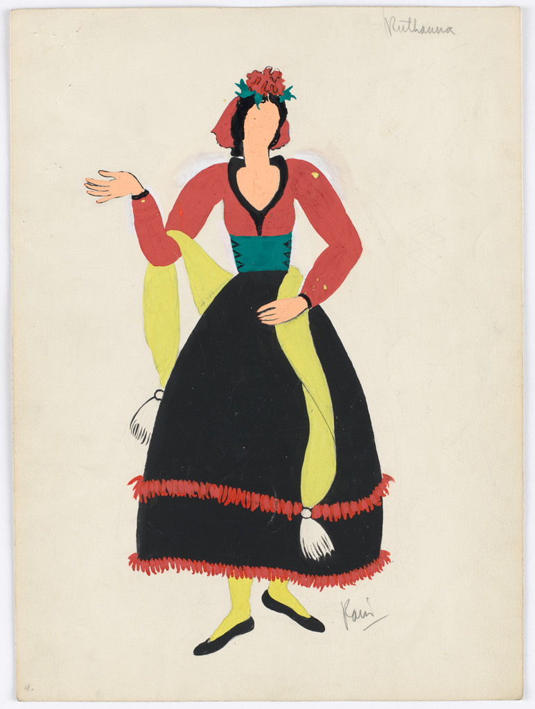 Costume design for the ballet Yankee Clipper