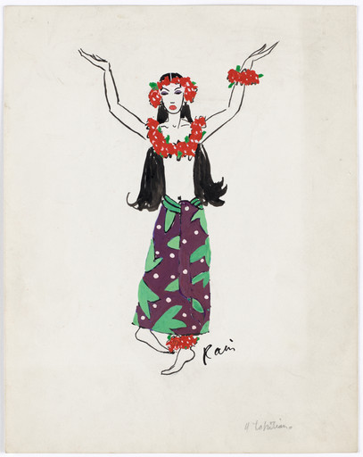 Tahitian. Costume design for the ballet Yankee Clipper