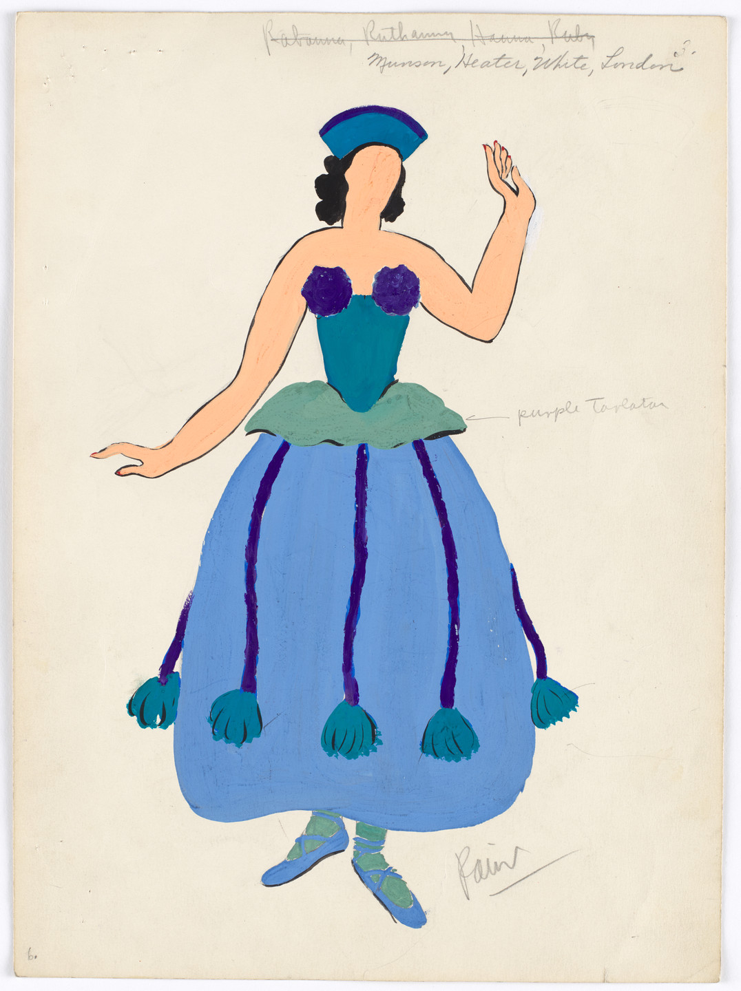 Charles Rain. Costume design for the ballet Yankee Clipper. 1937