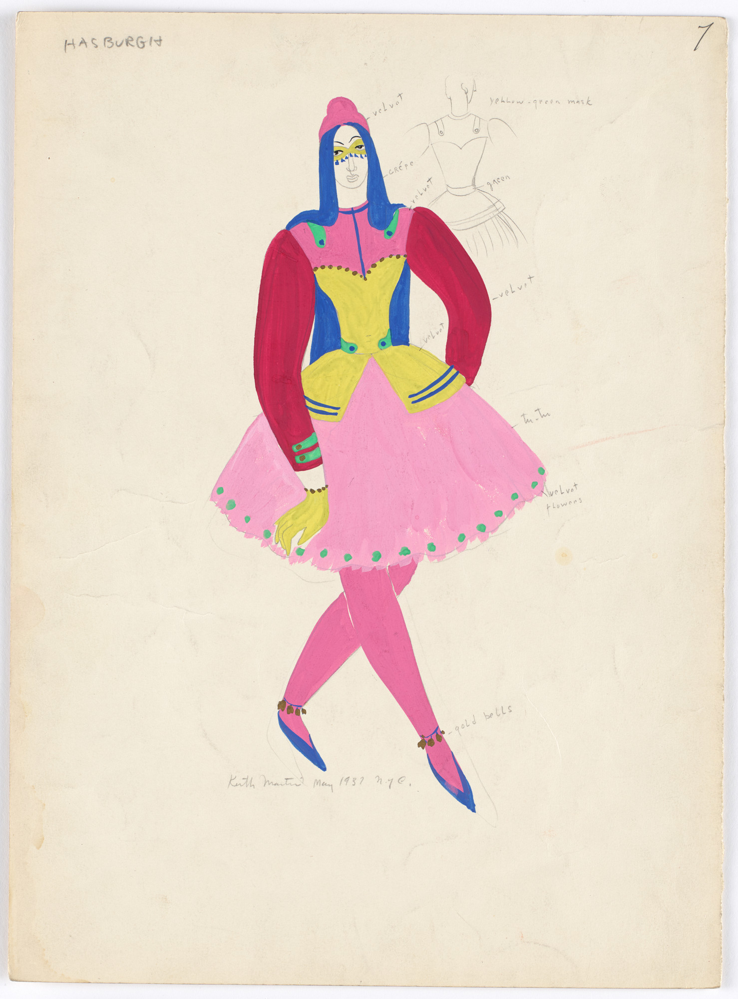 Keith Morrow Martin. Costume design for the ballet Show Piece