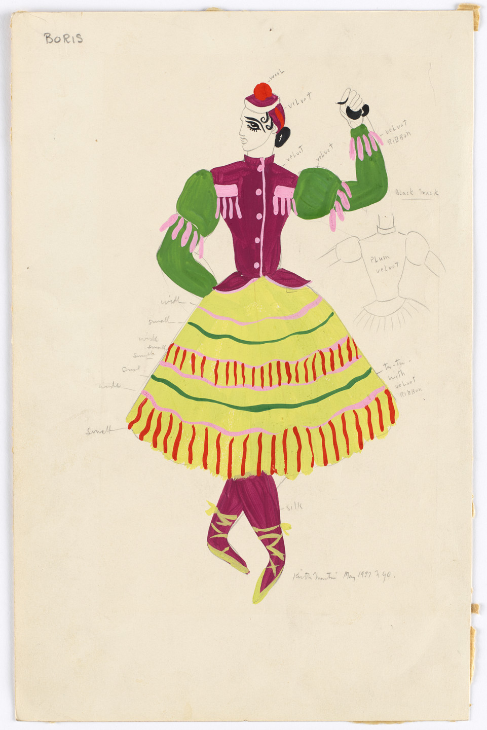 Keith Morrow Martin. Costume design for the ballet Show Piece. 1937