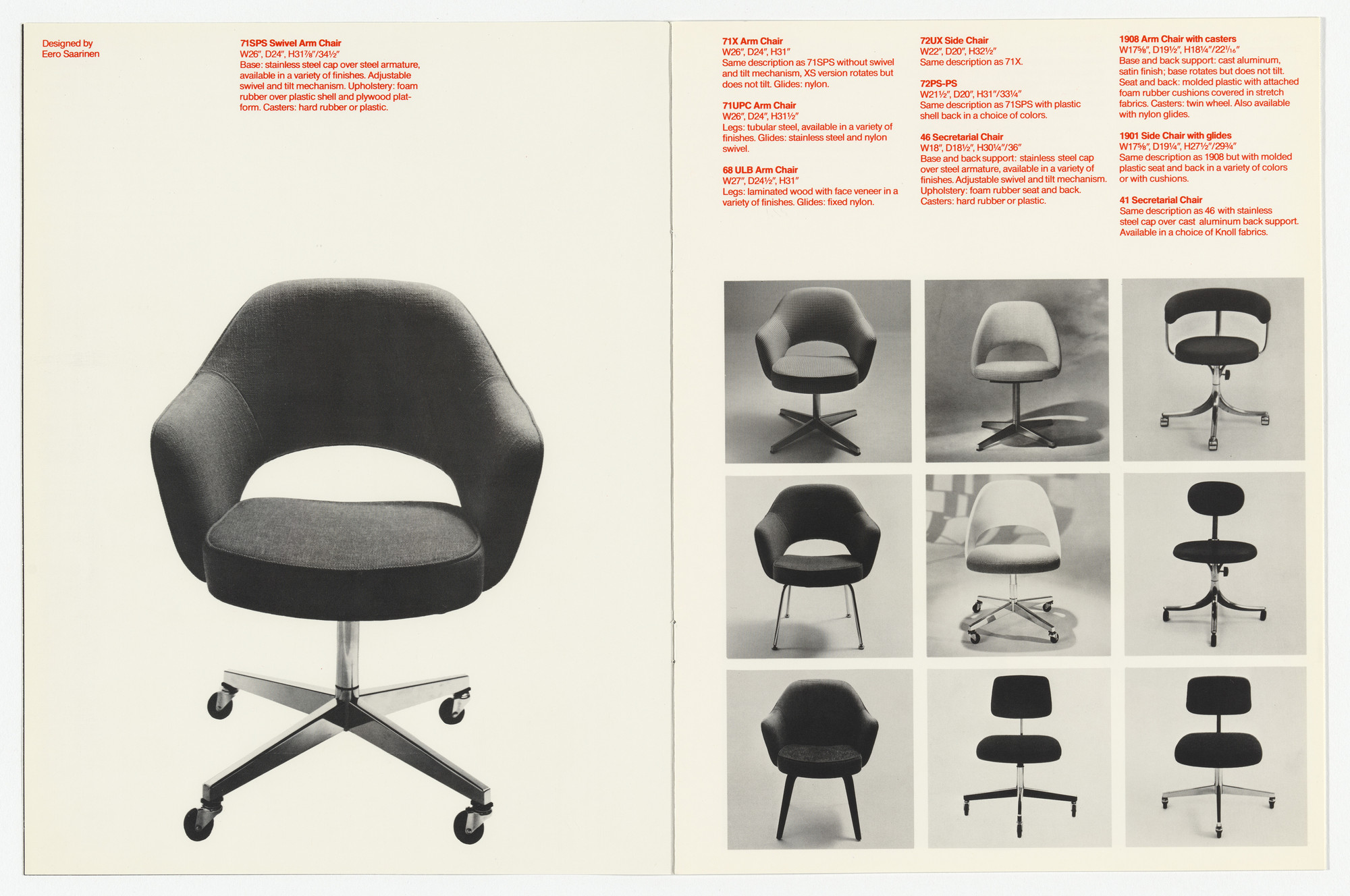 Massimo Vignelli, Lella Vignelli. Knoll International Graphic Program: Furniture and Textiles. 1971