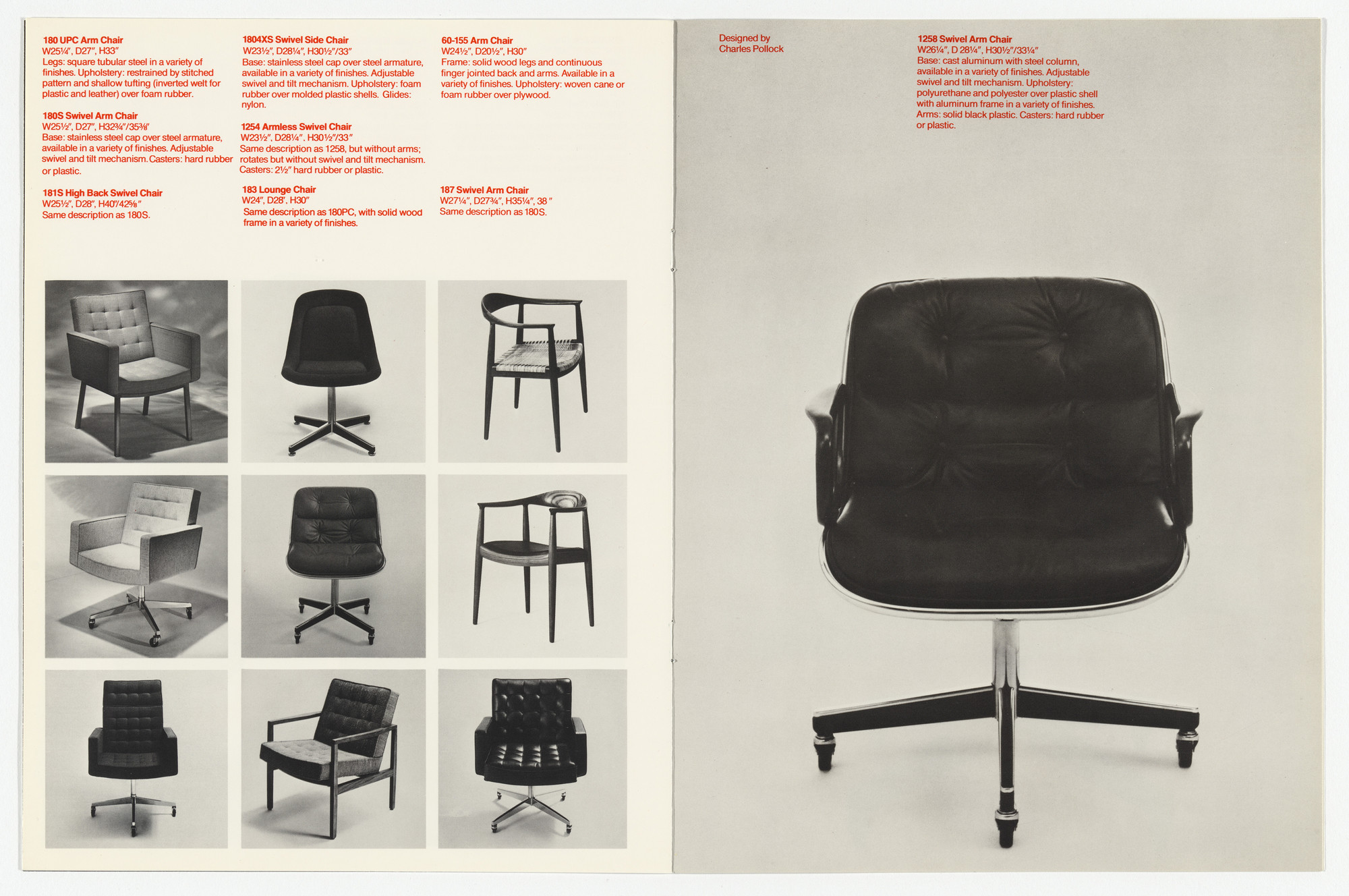 Massimo Vignelli, Lella Vignelli. Knoll International Graphic Program: Furniture and Textiles. 1971