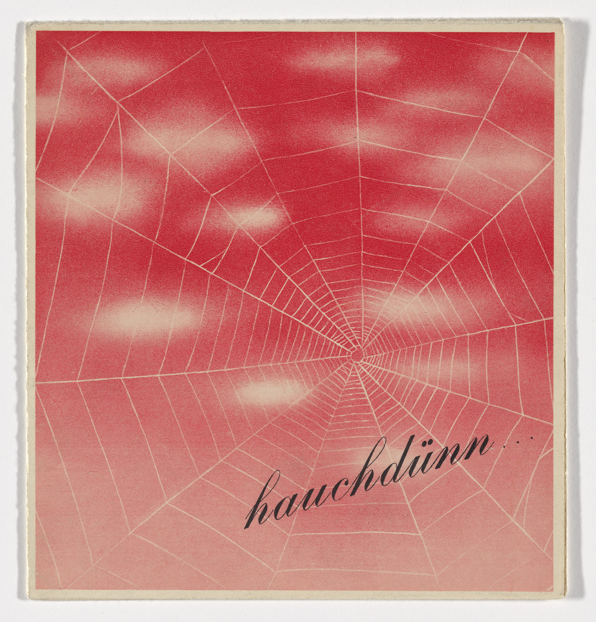 Herbert Bayer. Hauchdünn (Gossamer thin) (Brochure for Bemberg stockings)