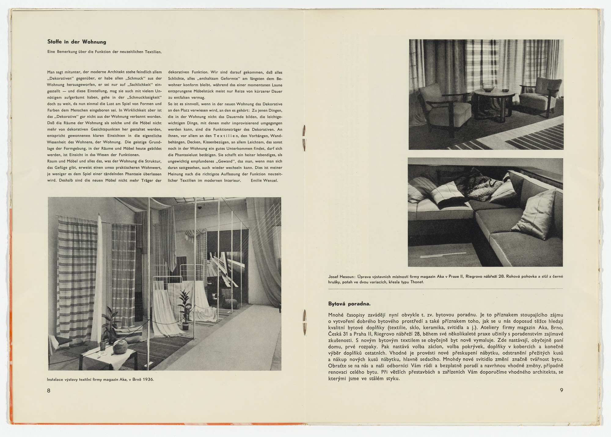 František Kalivoda. Magazin AKA, no. 1. 1937