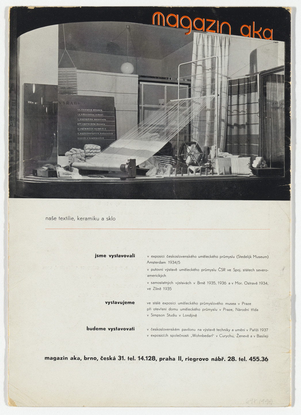 František Kalivoda. Magazin AKA, no. 1. 1937