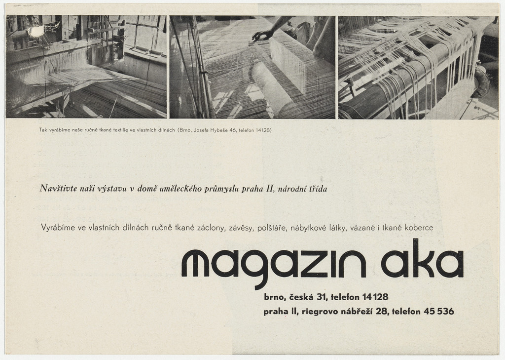 Magazin AKA (Advertisement for a Czech industrial arts magazine)