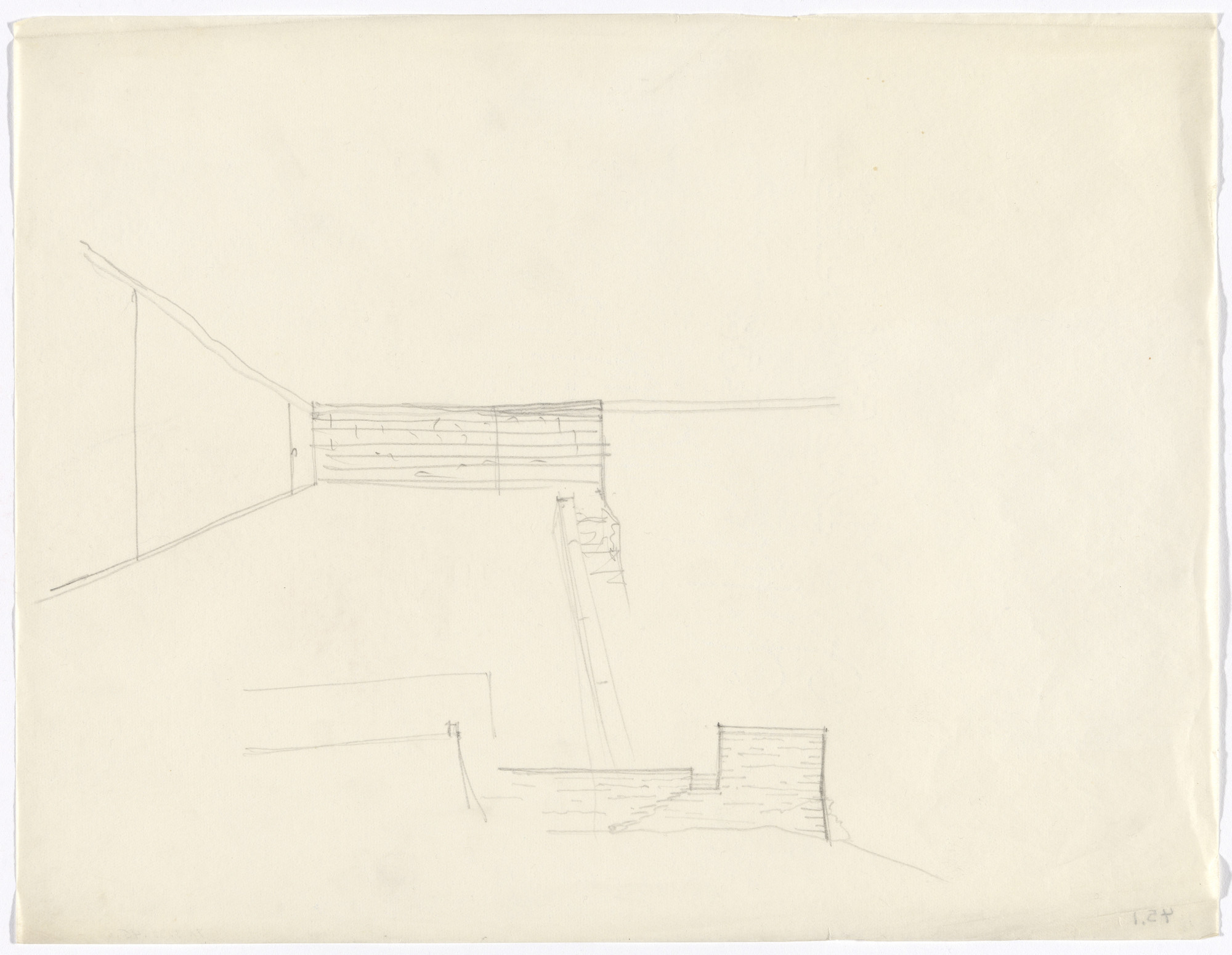 Ludwig Mies van der Rohe. Mountain House Project, no intended site known (possibly Merano, South Tyrol, Italy) (Perspective sketch)