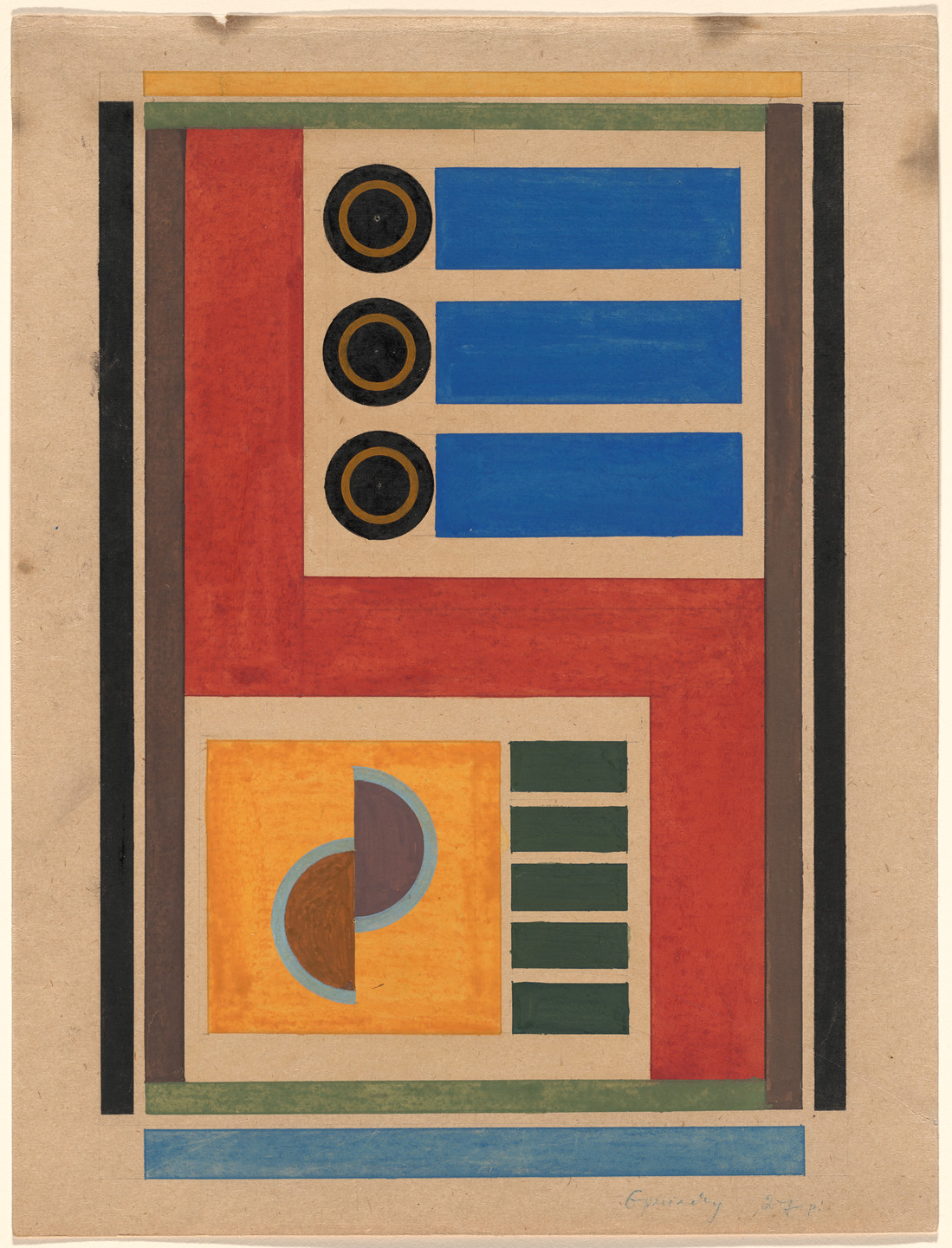 Vasyl Yermilov. Untitled (composition in primary colors). 1927