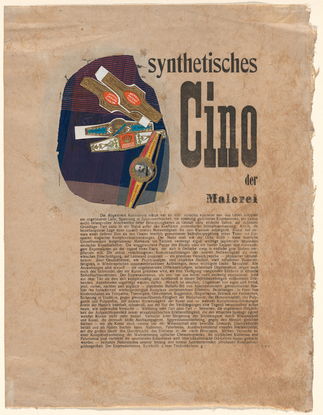 Raoul Hausmann. Synthetic Cinema of Painting (Synthetisches Cino der Malerei). c. 1918–19