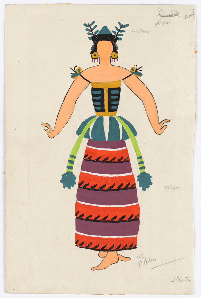Costume design for the ballet Yankee Clipper