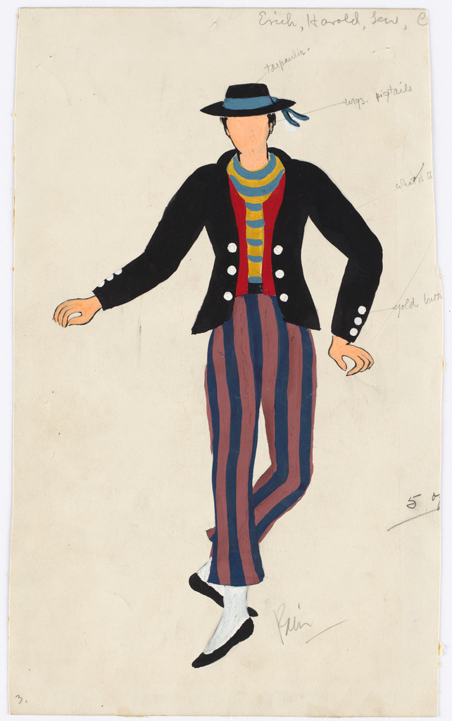 Costume design for the ballet Yankee Clipper