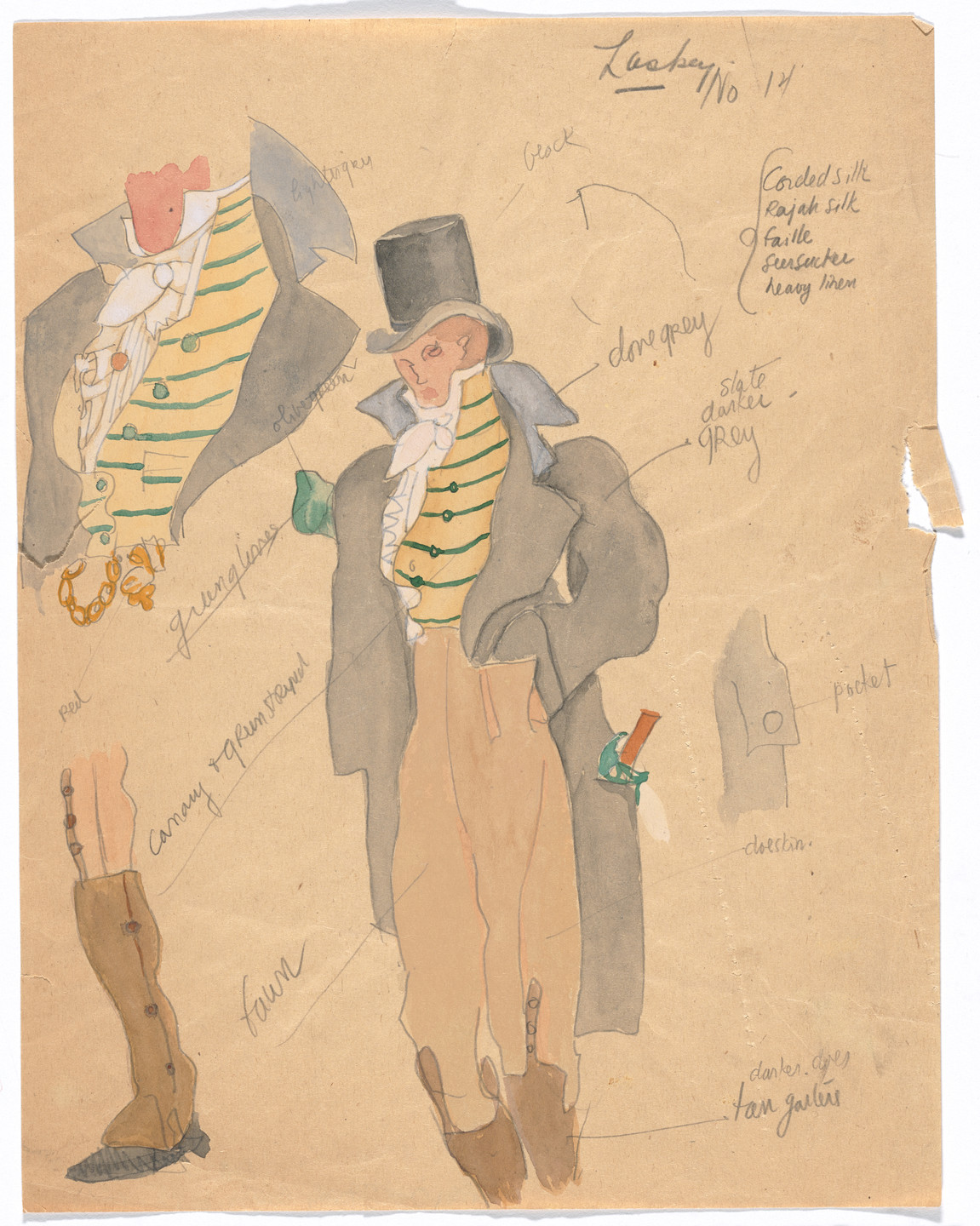 Forrest Thayer. Costume design for the ballet Promenade. 1936