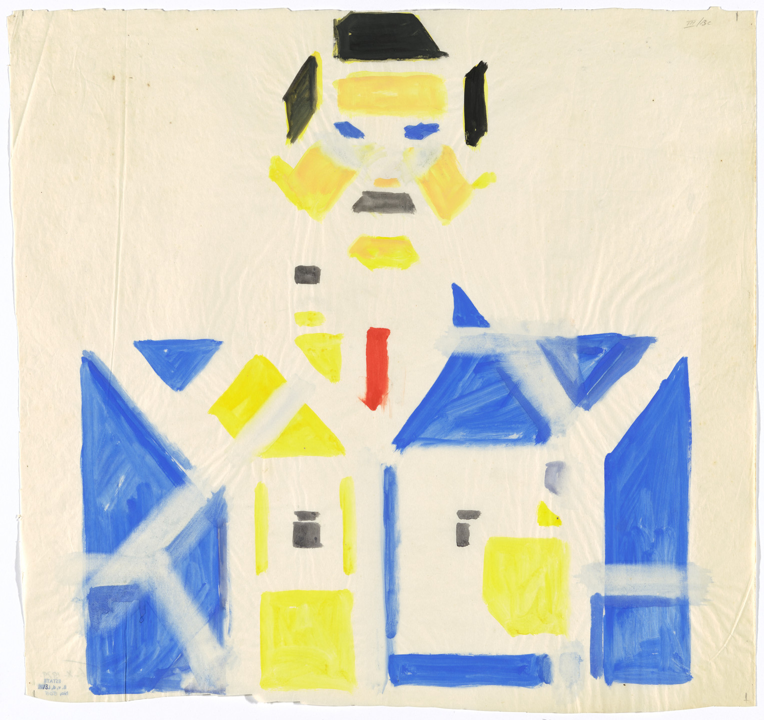 Bart van der Leck. Preliminary design for poster for Delft Salad Oil (Delftsche Slaolie). 1919
