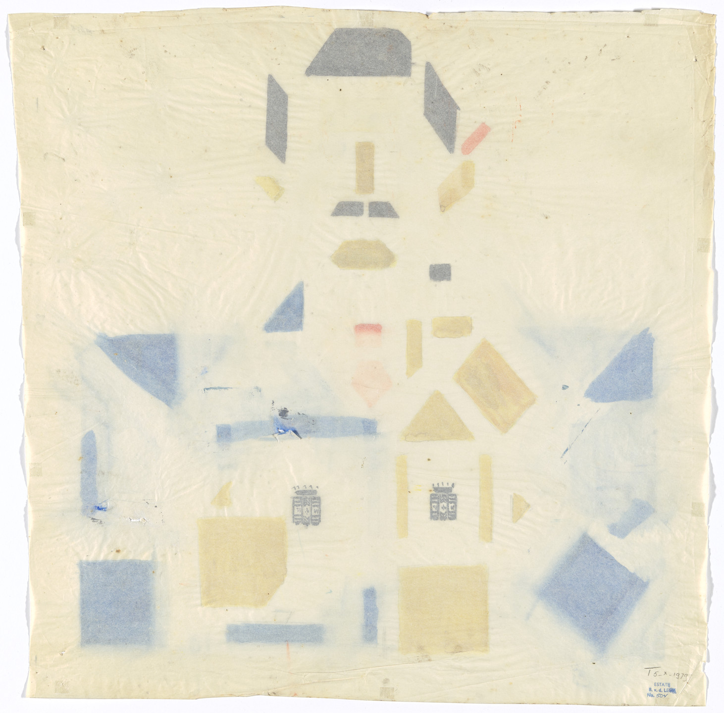 Bart van der Leck. Preliminary design for poster for Delft Salad Oil (Delftsche Slaolie). 1919