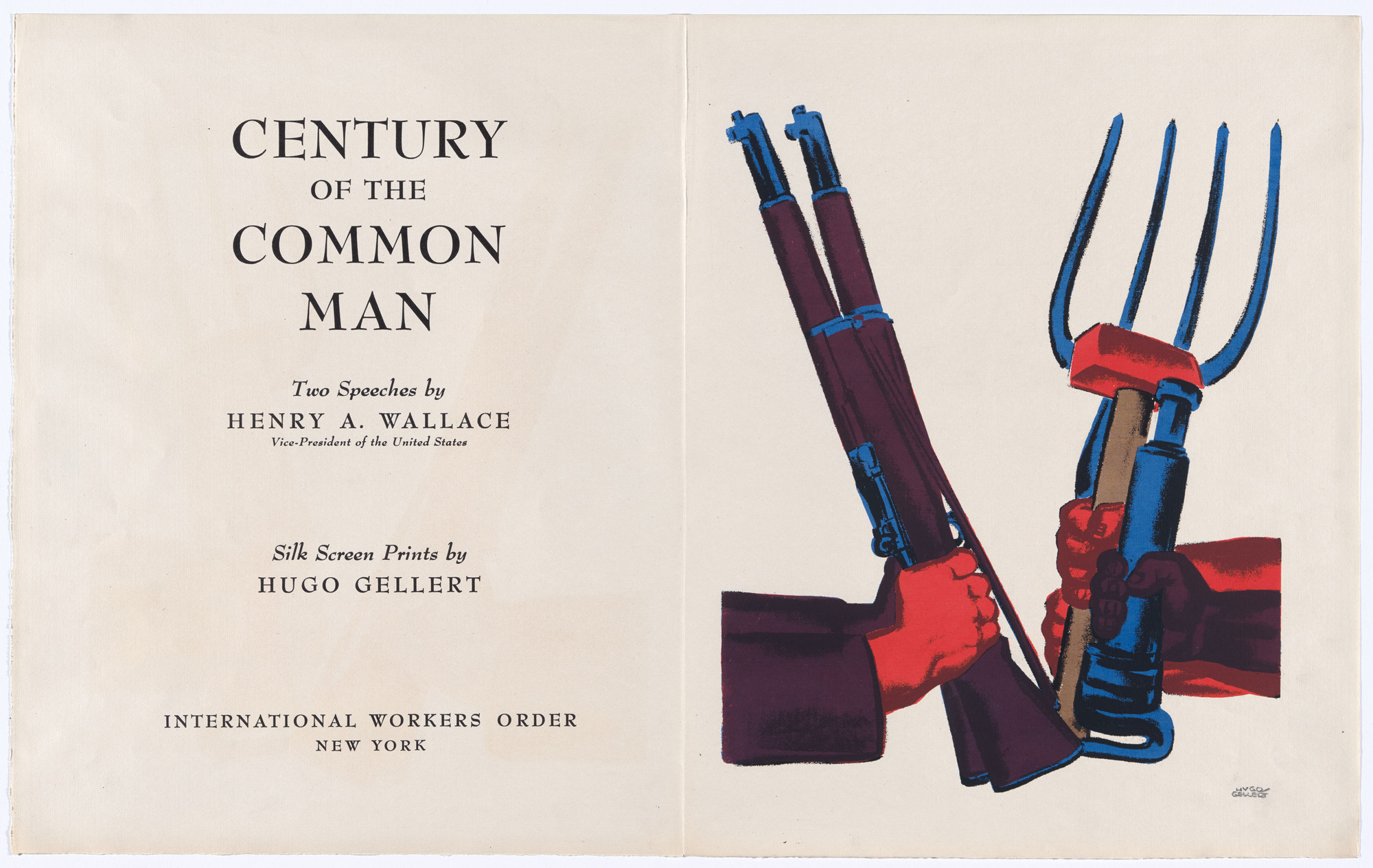 Hugo Gellert. Plate (folio 4) from Century of the Common Man. 1943