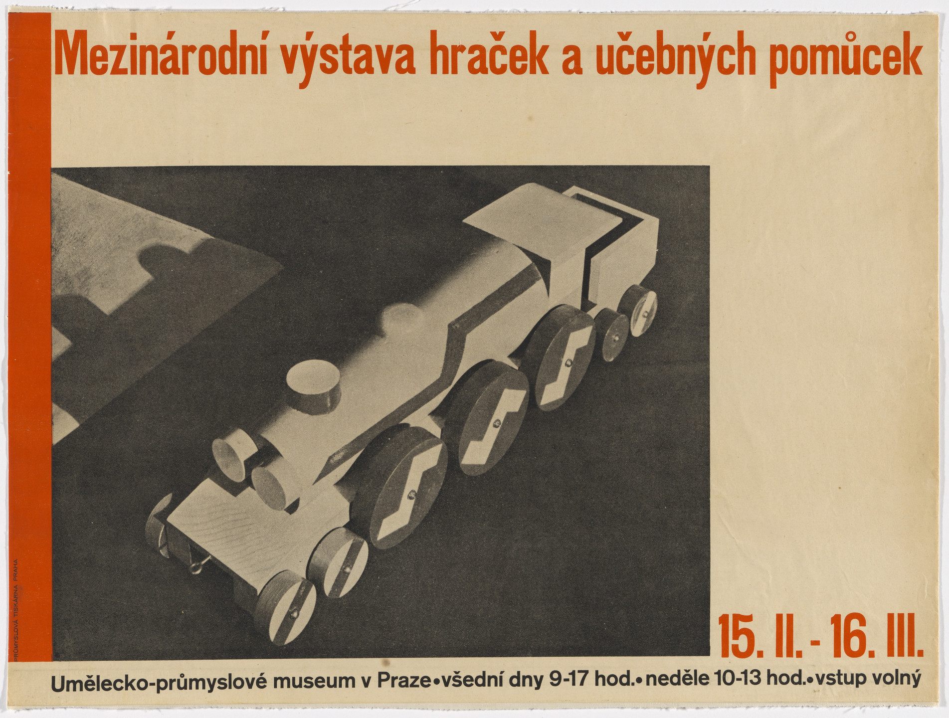 Ladislav Sutnar. Poster for International Exhibition of Toys and Teaching Aids (Mezinárodní výstava hraček a učebných pomůcek), Museum of Decorative Arts, Prague. 1930