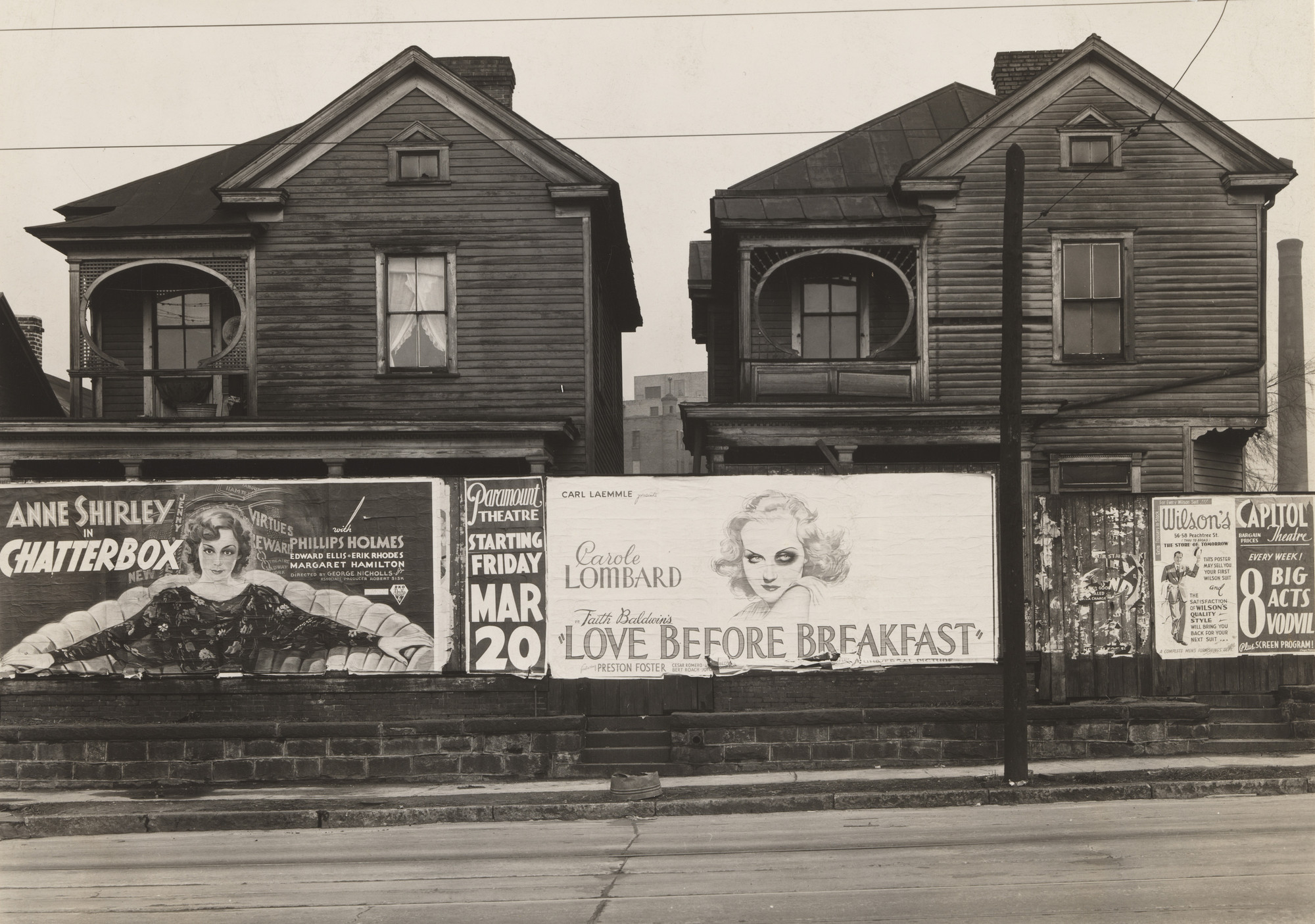 Walker Evans. Houses and Billboards in Atlanta. 1936