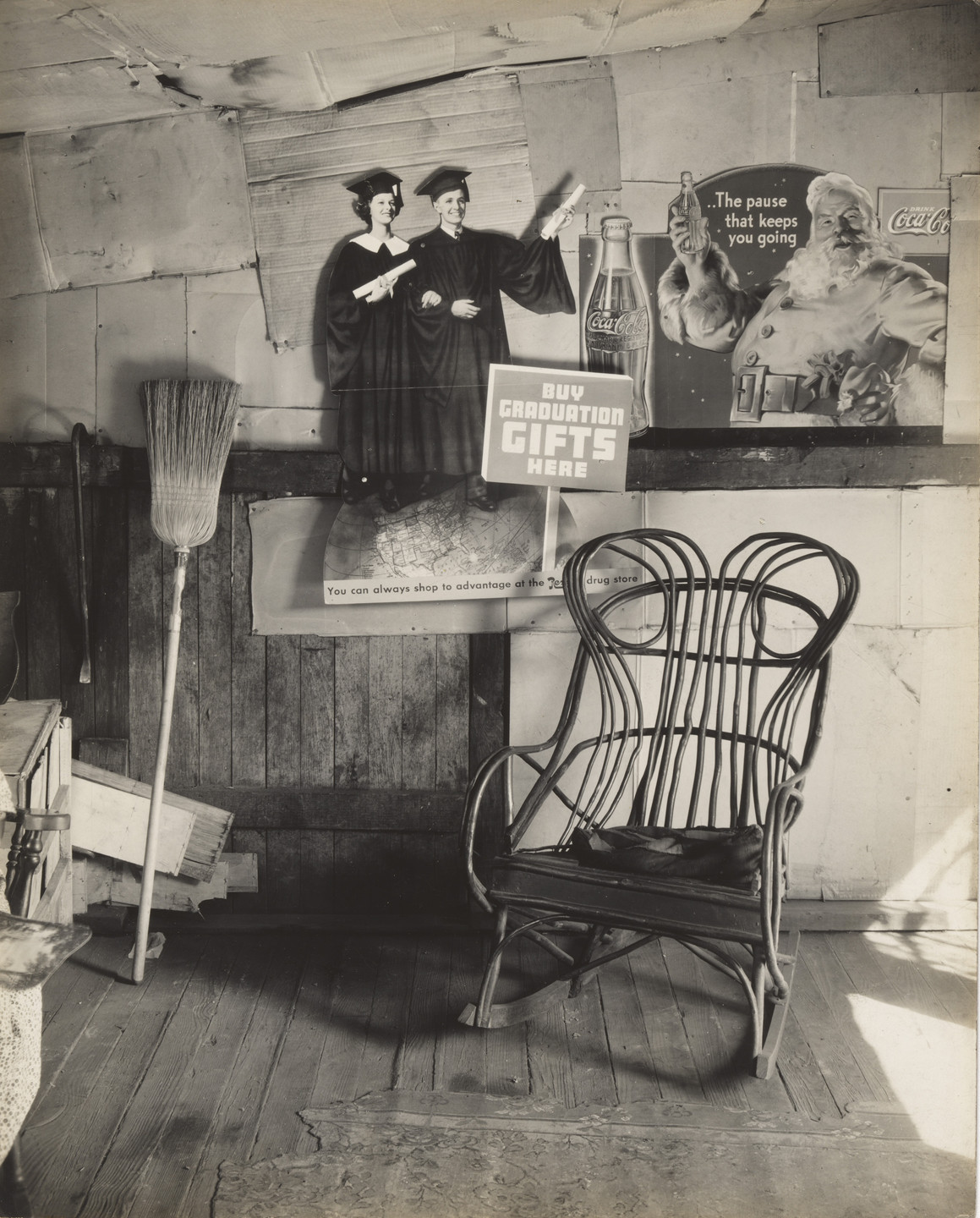 Walker Evans. Interior Detail, West Virginia Coal Miner&#39;s House. 1935