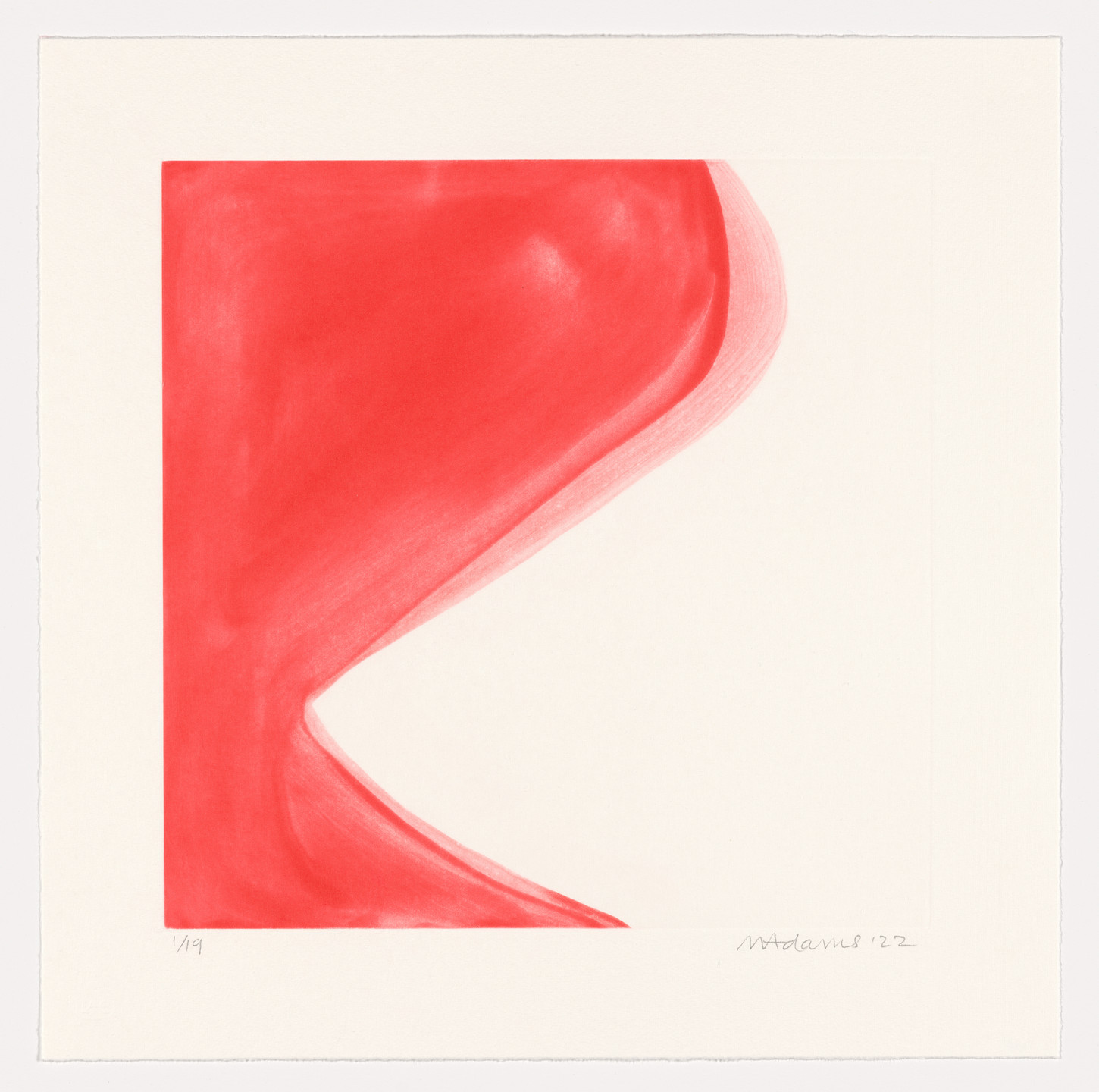 Marina Adams. NY Series (Etchings) Deep Red. 2022