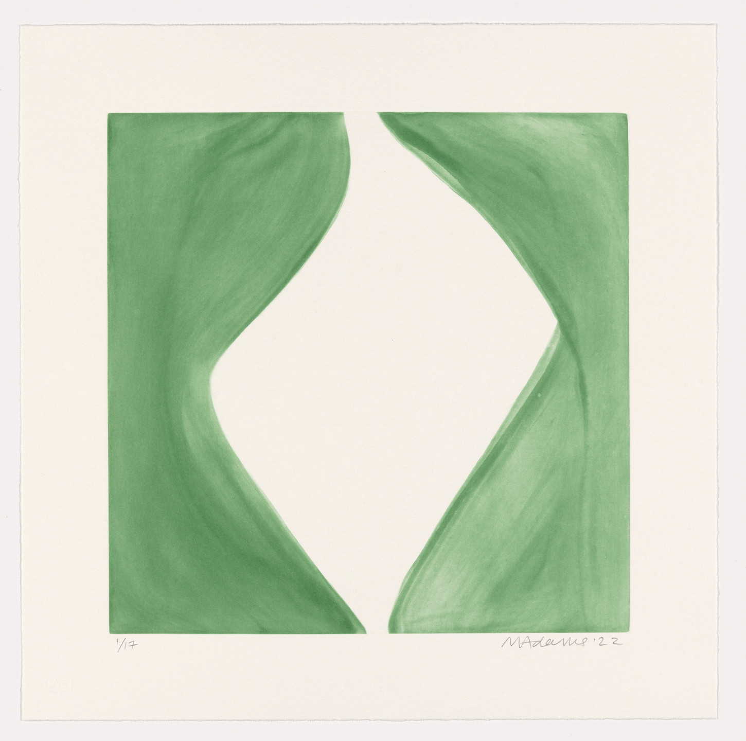 Marina Adams. NY Series (Etchings) Sap Green. 2022