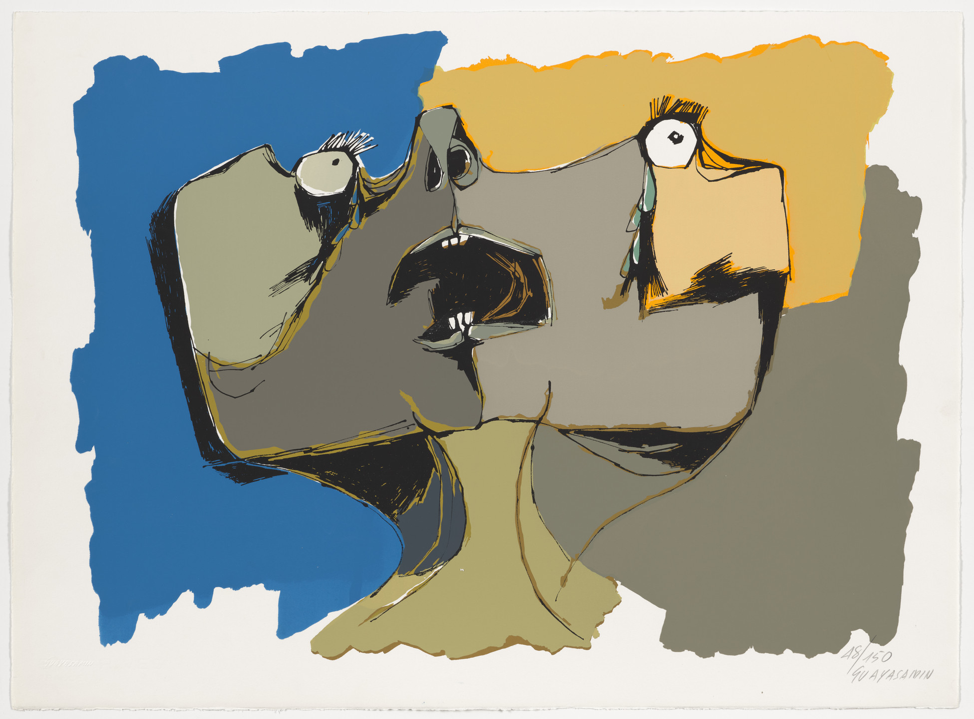 Oswaldo Guayasamín. The Scream (El Grito) from Actualidad Gráfica-Panorama Artístico. 1978