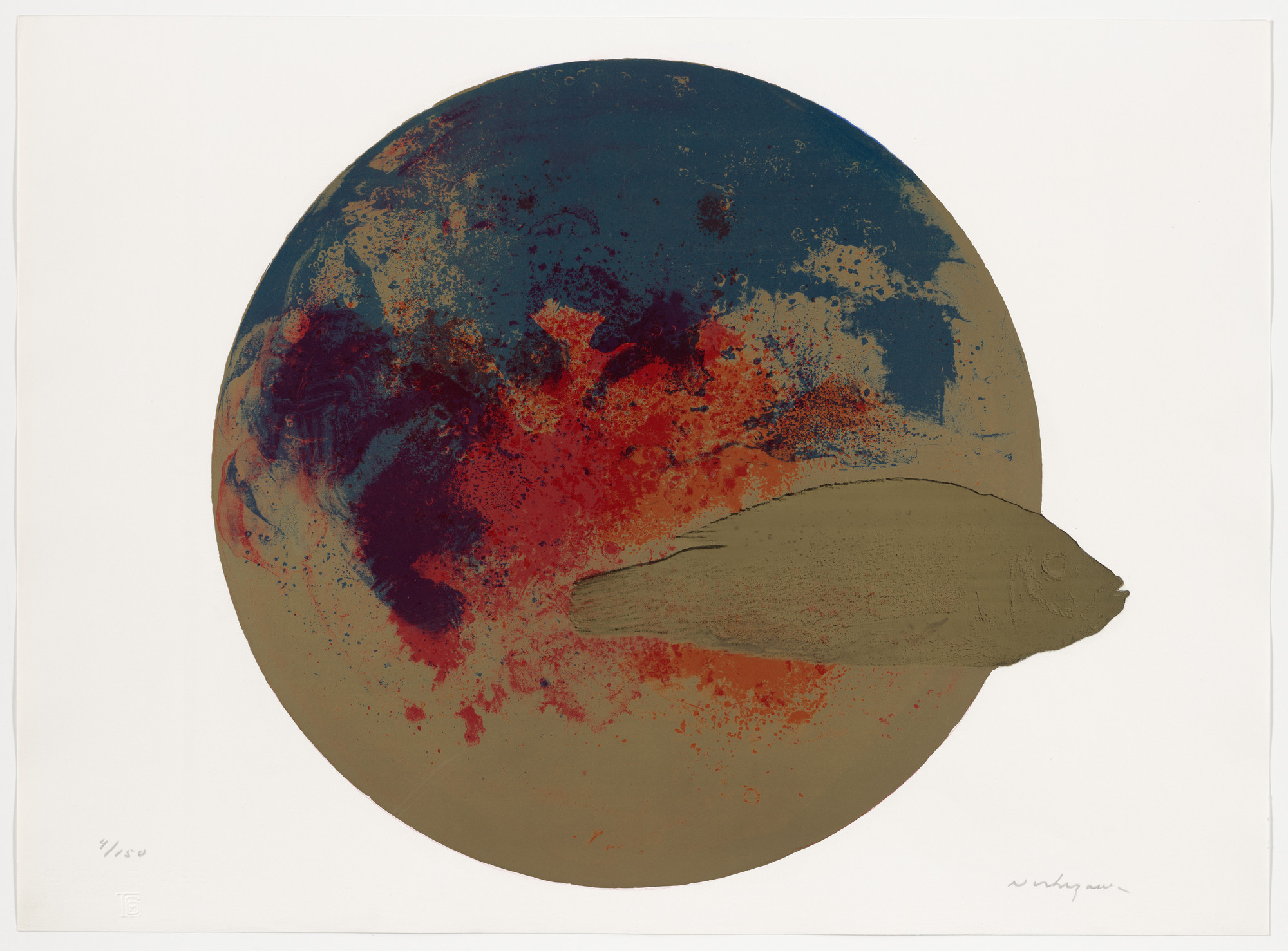 Luis Nishizawa. Autumn Fish (Pez de Otoño) from Actualidad Gráfica-Panorama Artistico