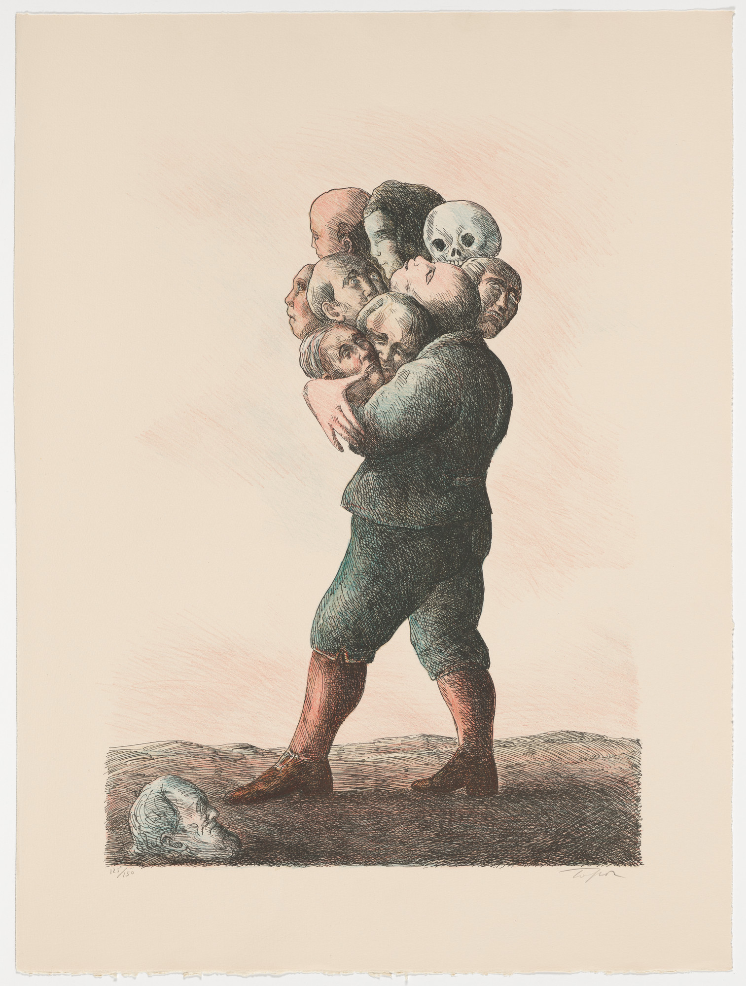 Roland Topor. The Breadwinner (Le Soutien de Famille) from Actualidad Gráfica-Panorama Artistico
