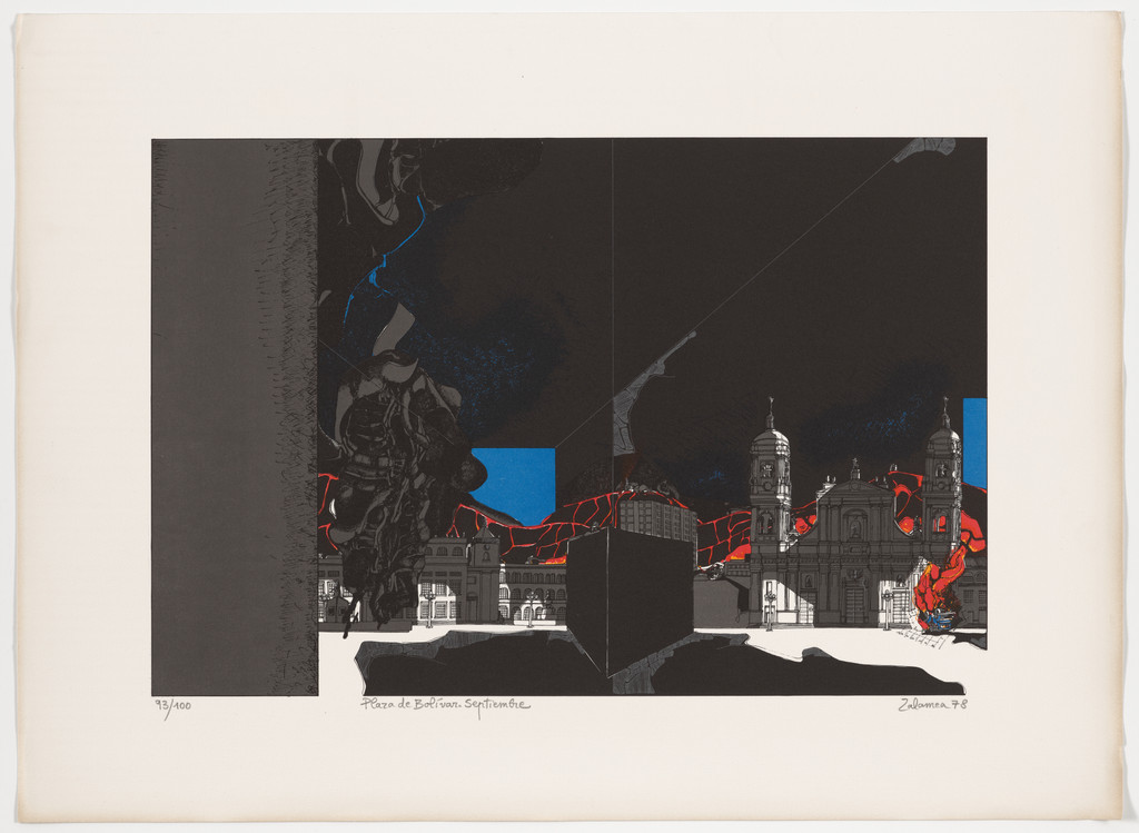 Bolívar Square - September (Plaza de Bolívar - Septiembre) from Actualidad Gráfica-Panorama Artistico