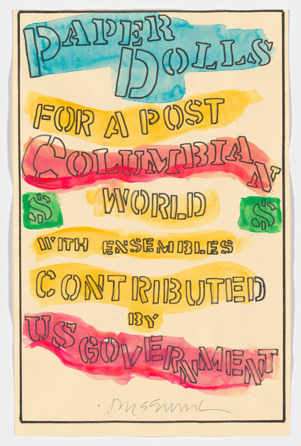 Jaune Quick-to-See Smith. Paper Dolls for a Post-Columbian World. 1991