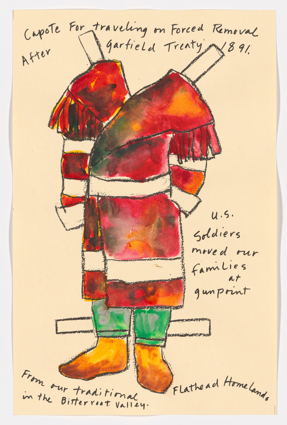 Jaune Quick-to-See Smith. Paper Dolls for a Post-Columbian World. 1991