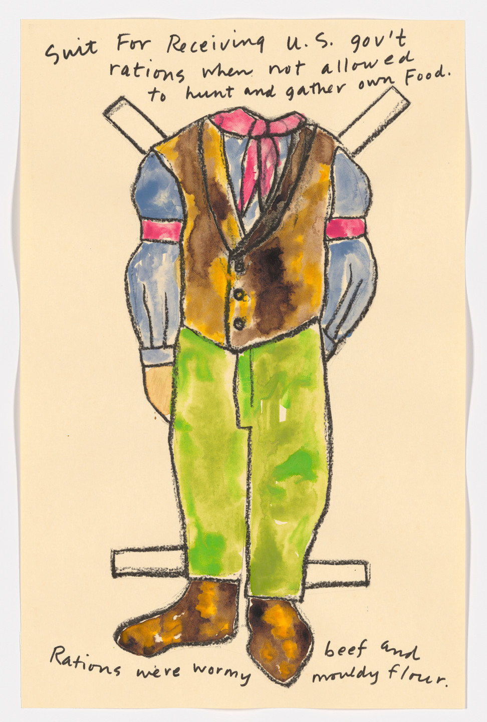 Jaune Quick-to-See Smith. Paper Dolls for a Post-Columbian World. 1991