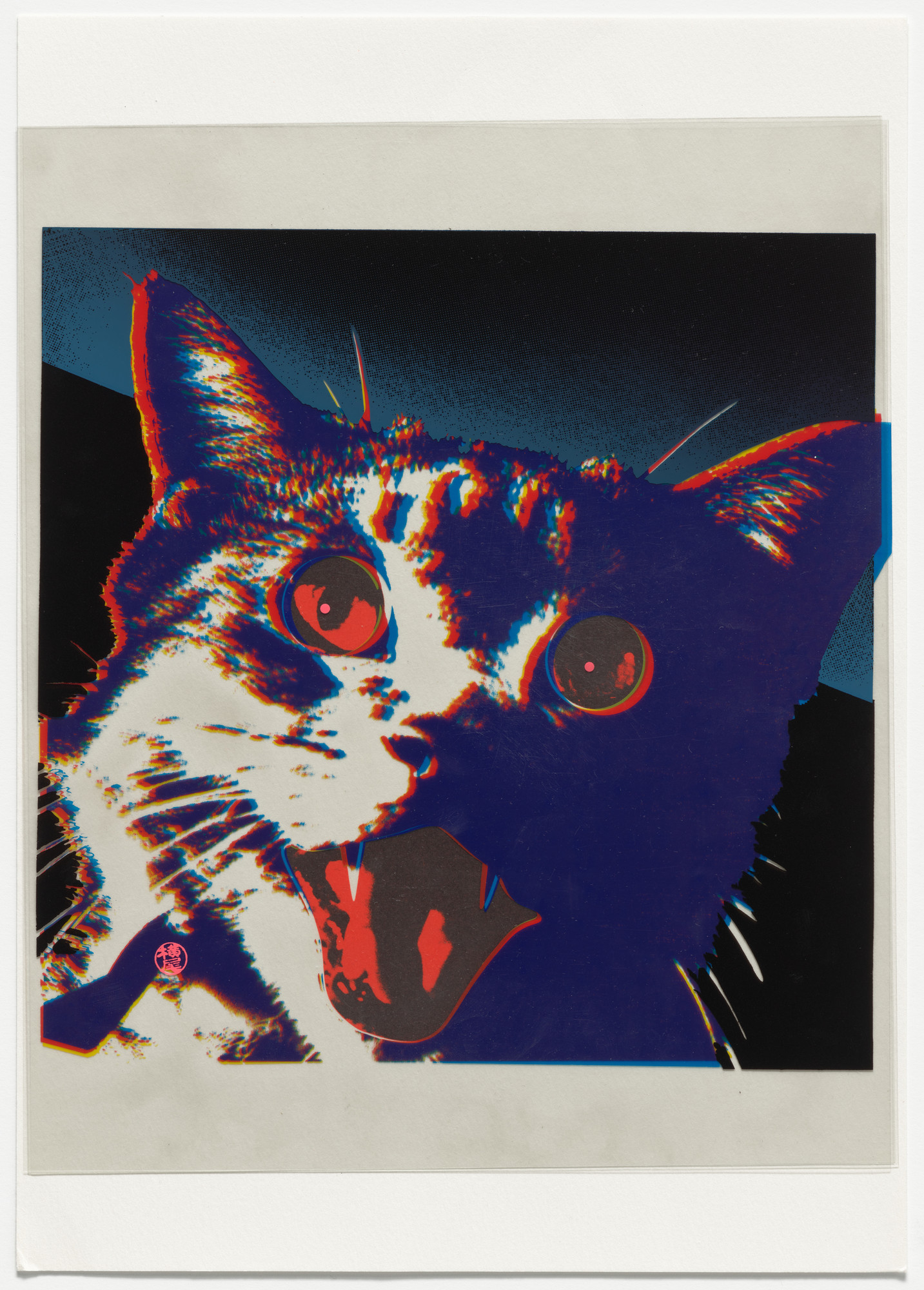 Tadanori Yokoo. A Cat from an untitled portfolio