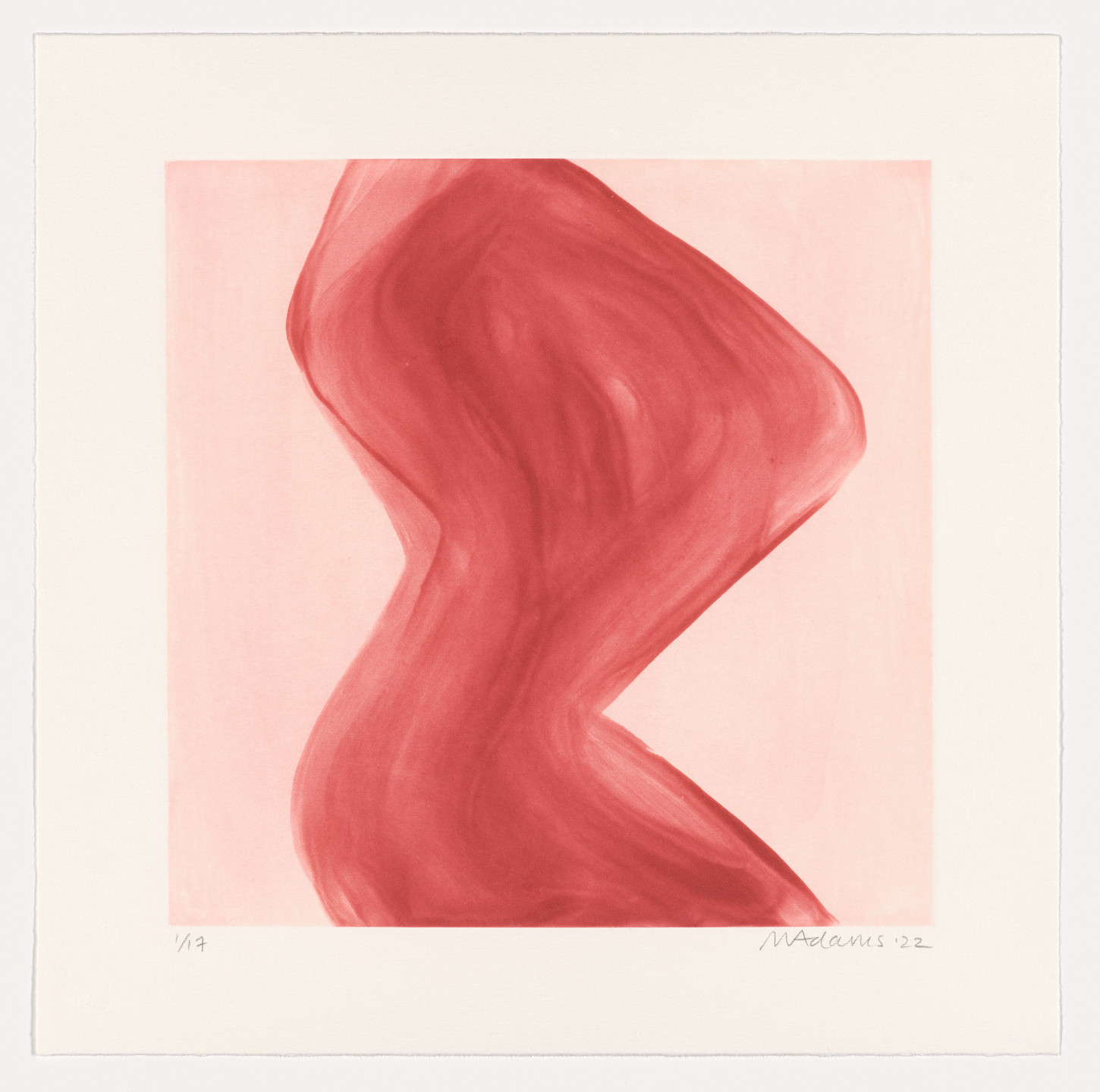 Marina Adams. NY Series (Etchings) Carmine Red. 2022